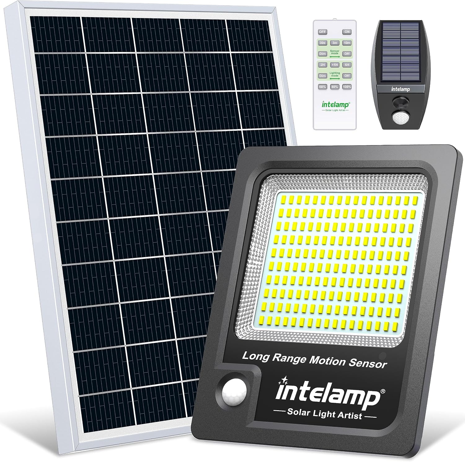 Detalle de intelamp Focos Solares LED 12000mAh 2000LM