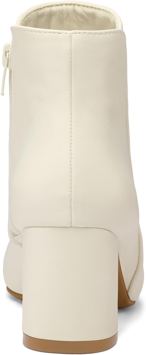Detalle 2 de mysoft Women's Ankle Boots, 2.5-Inch Block Heel, Pointed Toe, Side Zip