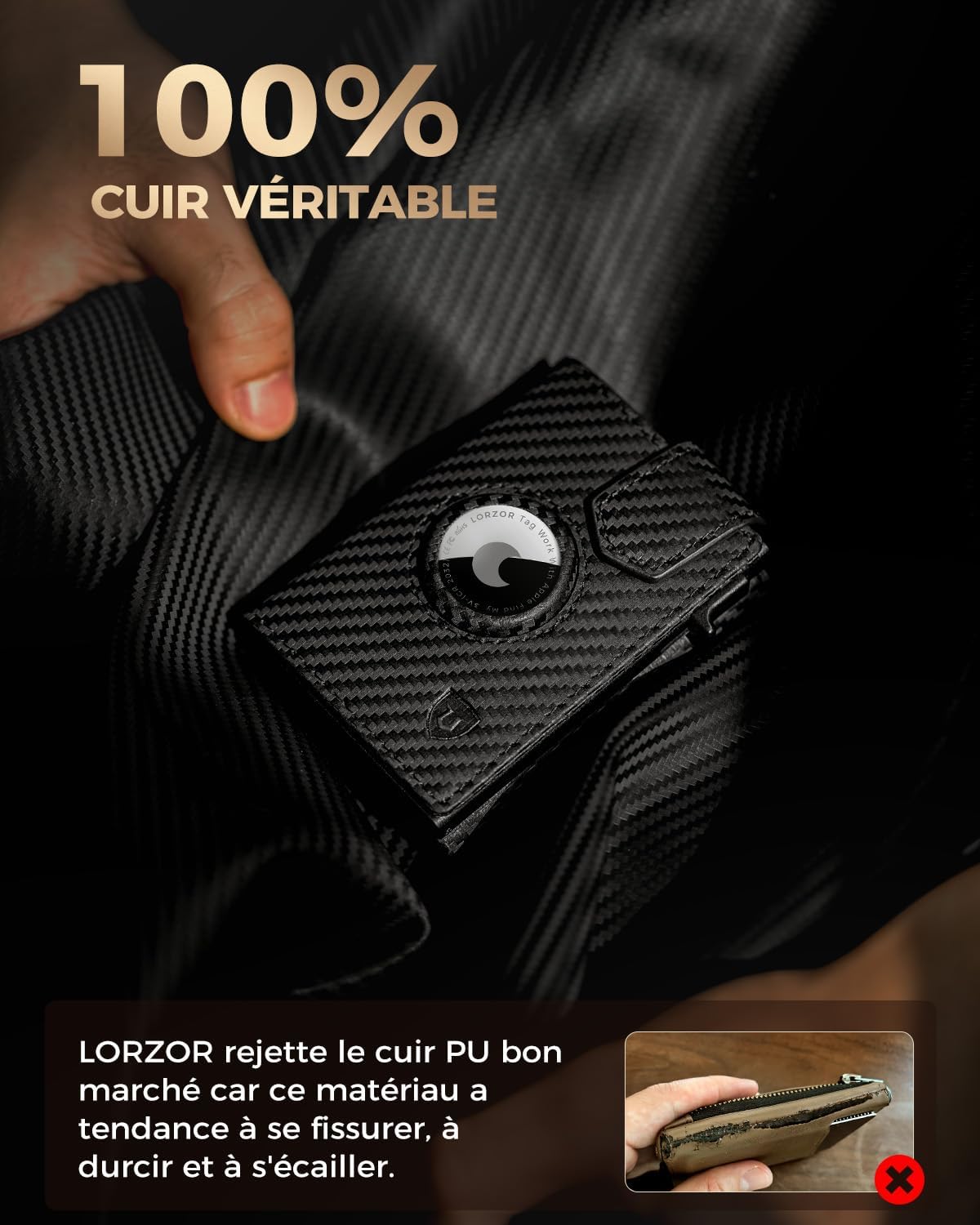 Thumbnail 4 de LORZOR Porte Carte Homme XXL 10 cartes