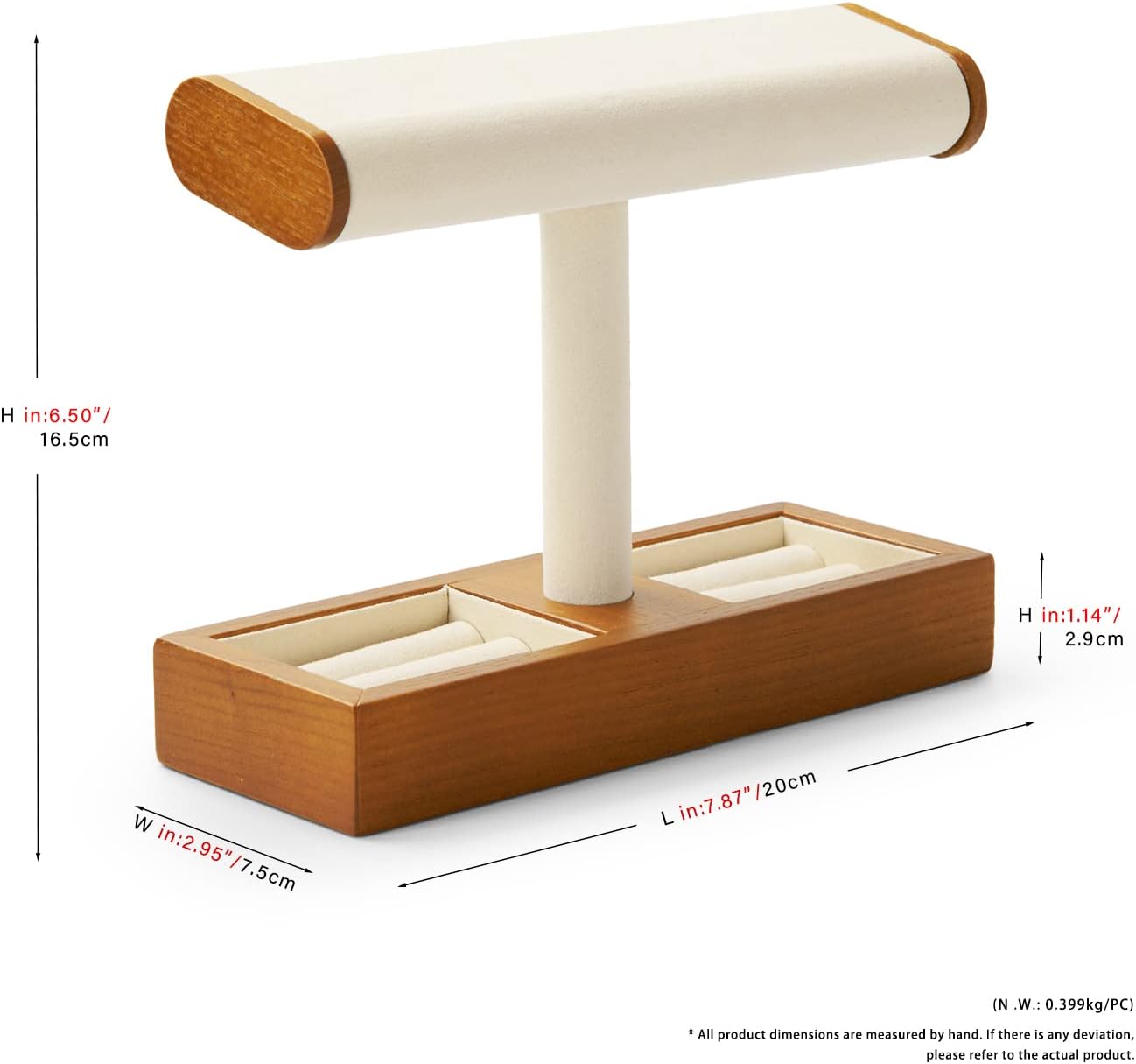 Detalle 2 de Papten Soporte de Madera para Relojes y Joyas 🕰