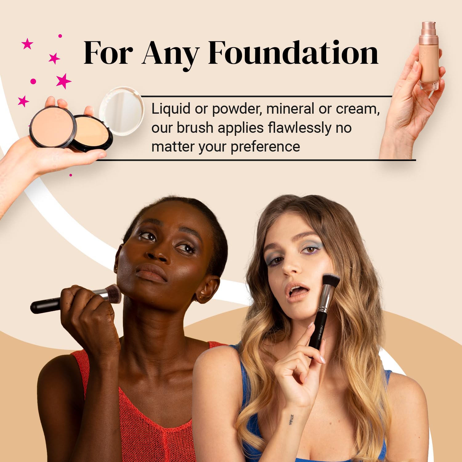 Thumbnail 4 de Keshima Foundation Pinsel Ø 3 cm 💄