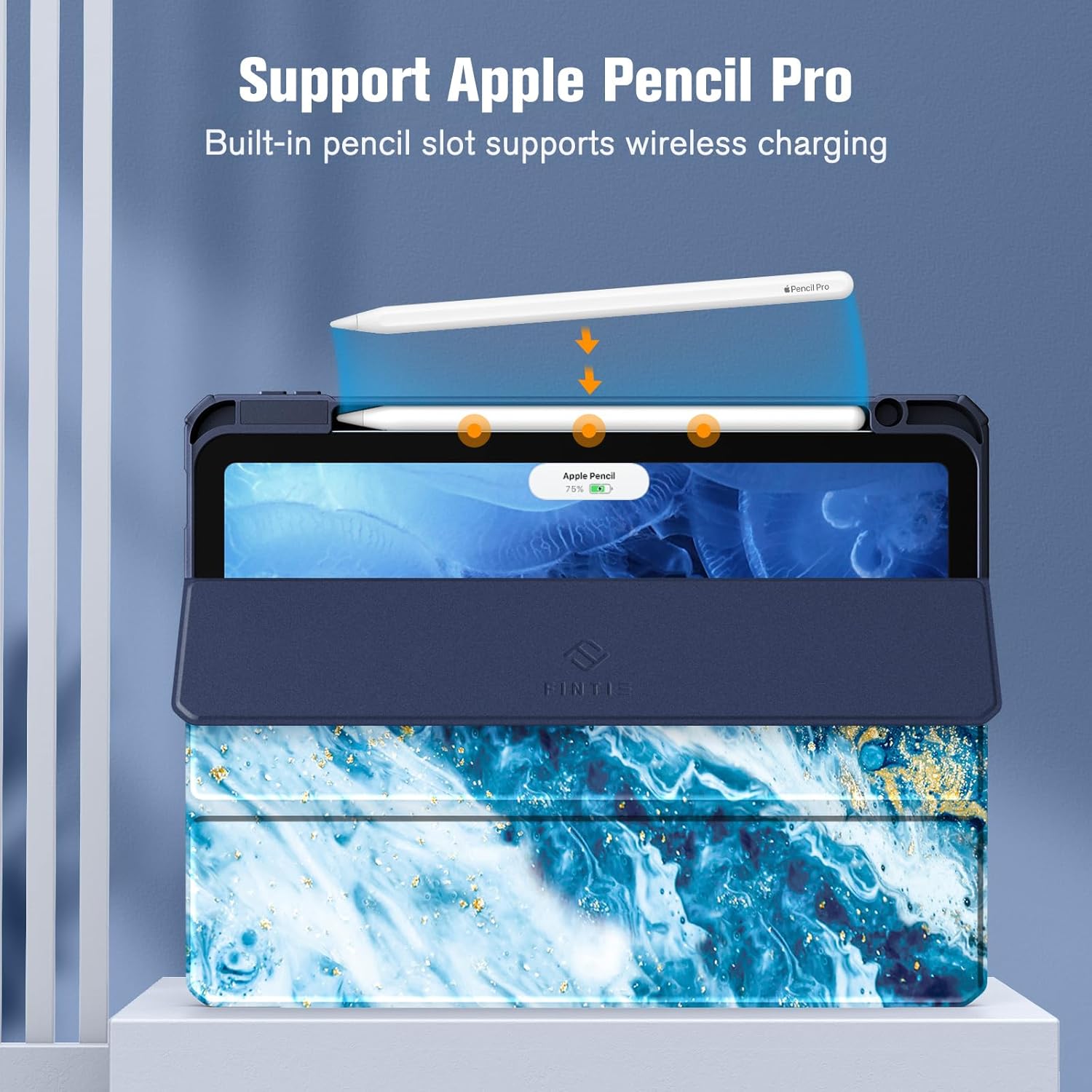 Thumbnail 6 de Fintie Hybrid Hülle für iPad Air 11 Zoll (M4/M3/M2, 2026/2025/2024) & iPad Air 4/5 10,9 Zoll – stoßfest mit Stifthalter, Meeresblau