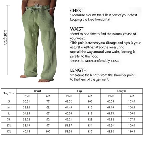 Thumbnail 6 de Litthing Pantalones de Lino para Hombre: Jogging de Verano 95% Algodón 5% Lino con Cordón y Bolsillos