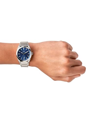 Detalle de Fossil Everett da uomo: orologio al quarzo con quadrante blu, 42 mm