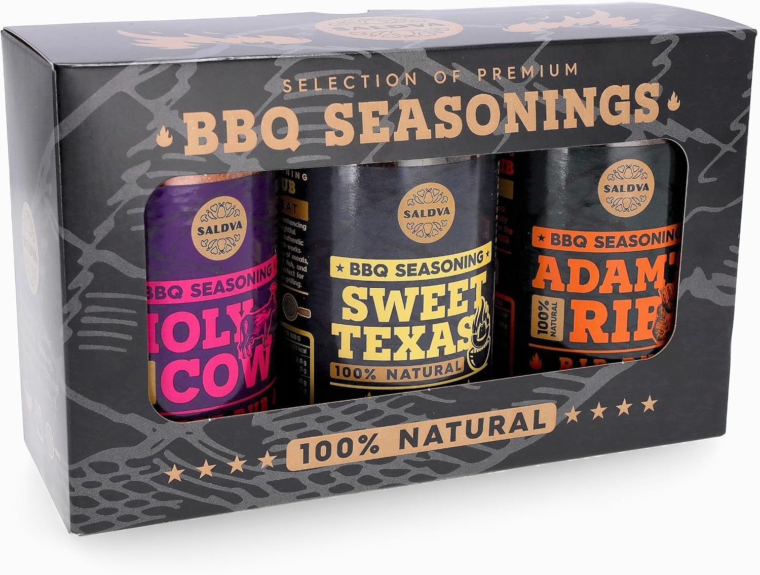 SALDVA Pack de 3 rubs BBQ 🍖