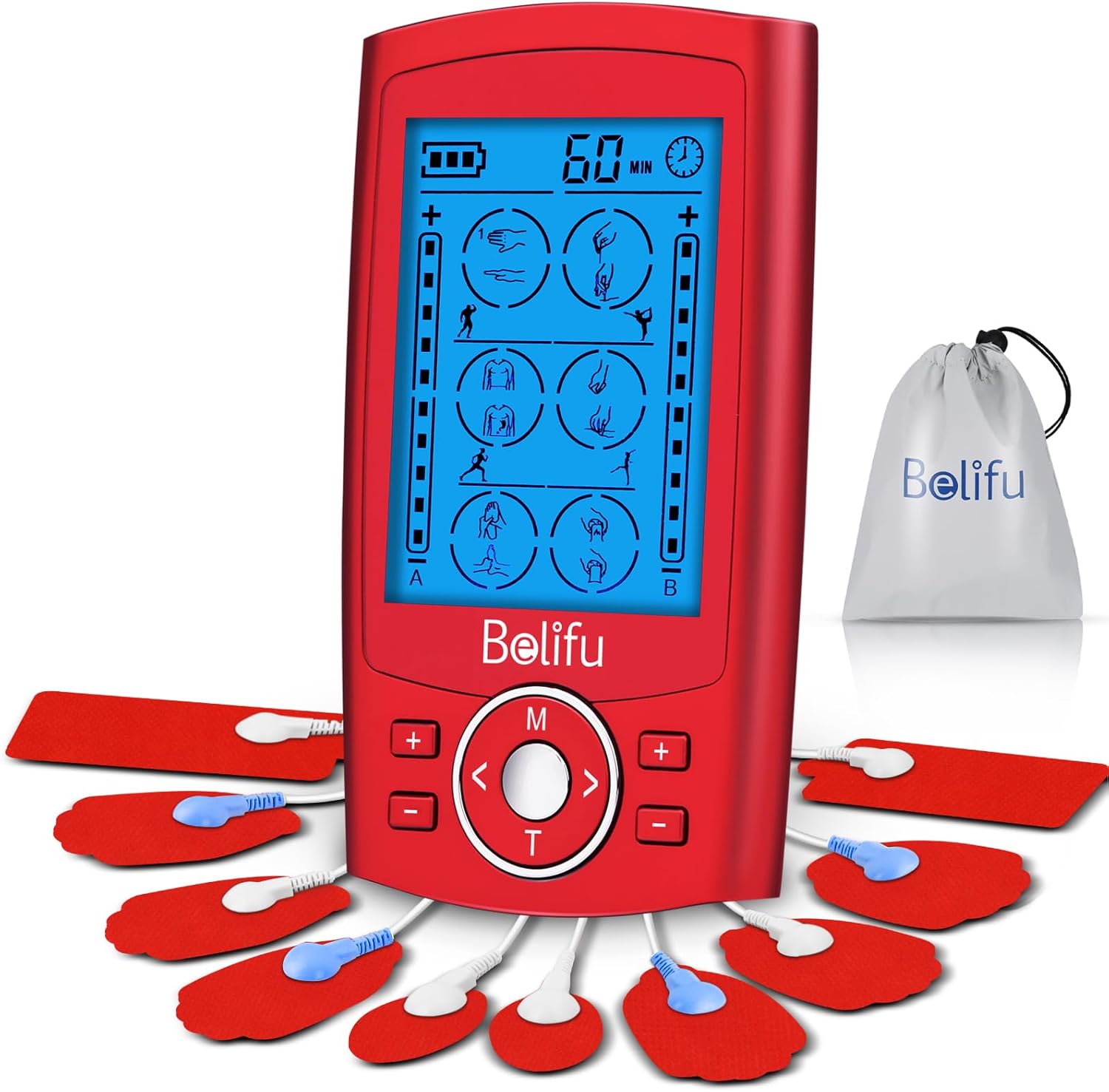 Thumbnail 6 de Belifu Dual Channel TENS EMS Unit 24 Modes: Pain Relief & Muscle Stimulation