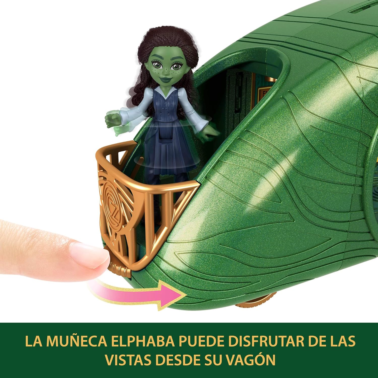 Detalle 2 de Mattel Wicked Tren a Ciudad Esmeralda 7 cm