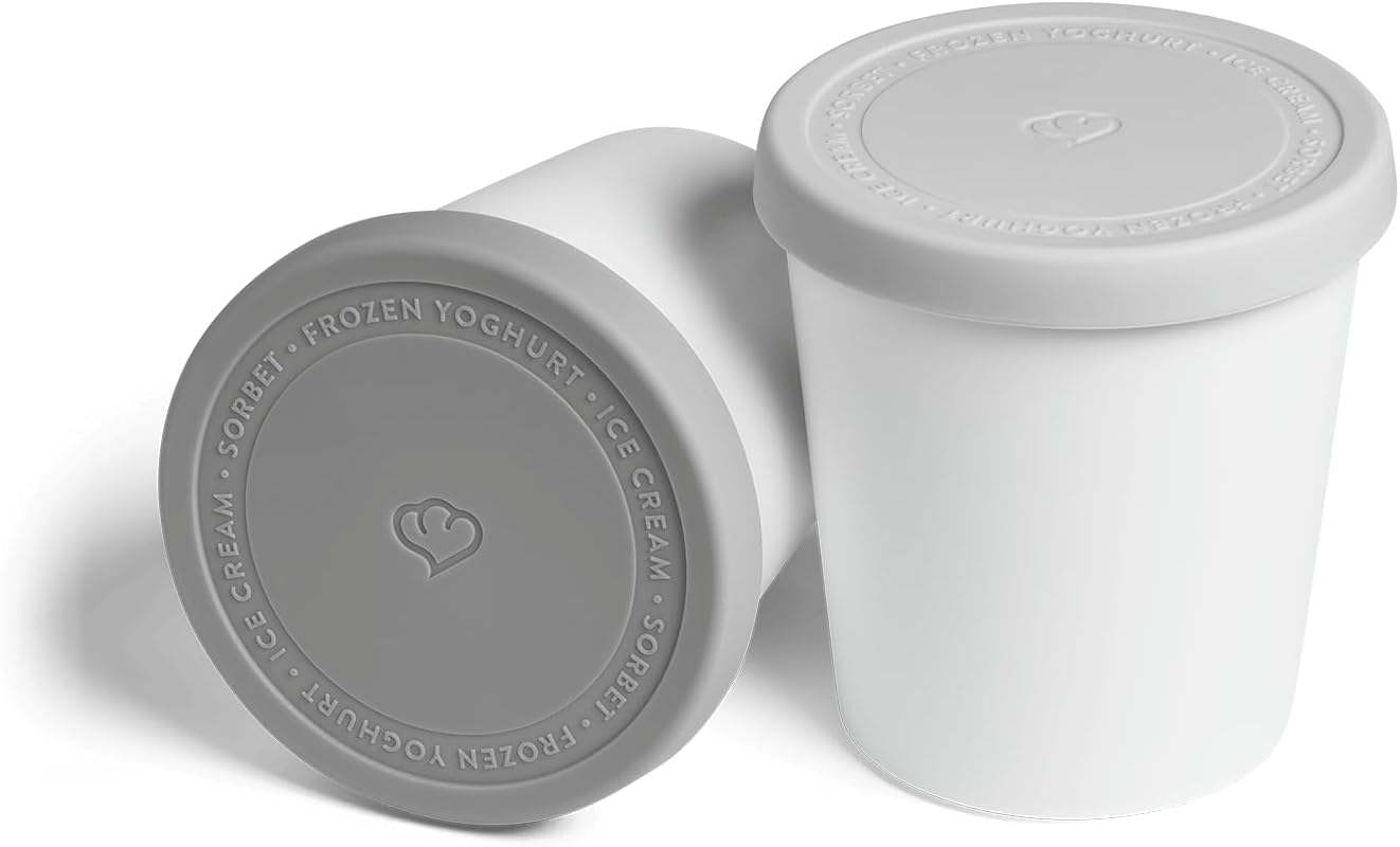 Detalle de Springlane Kitchen ijsdozen 1 liter, set van 2 met BPA-vrij kunststof en siliconen deksel