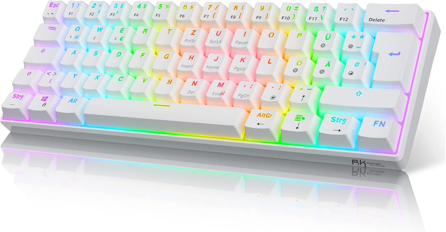 Detalle de RK61 Mechanische 60% Gaming-Tastatur, Hot-Swap