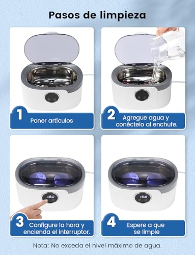 Detalle 2 de Limpiador Ultrasónico 600ML 50000 Hz de Vpcok Direct