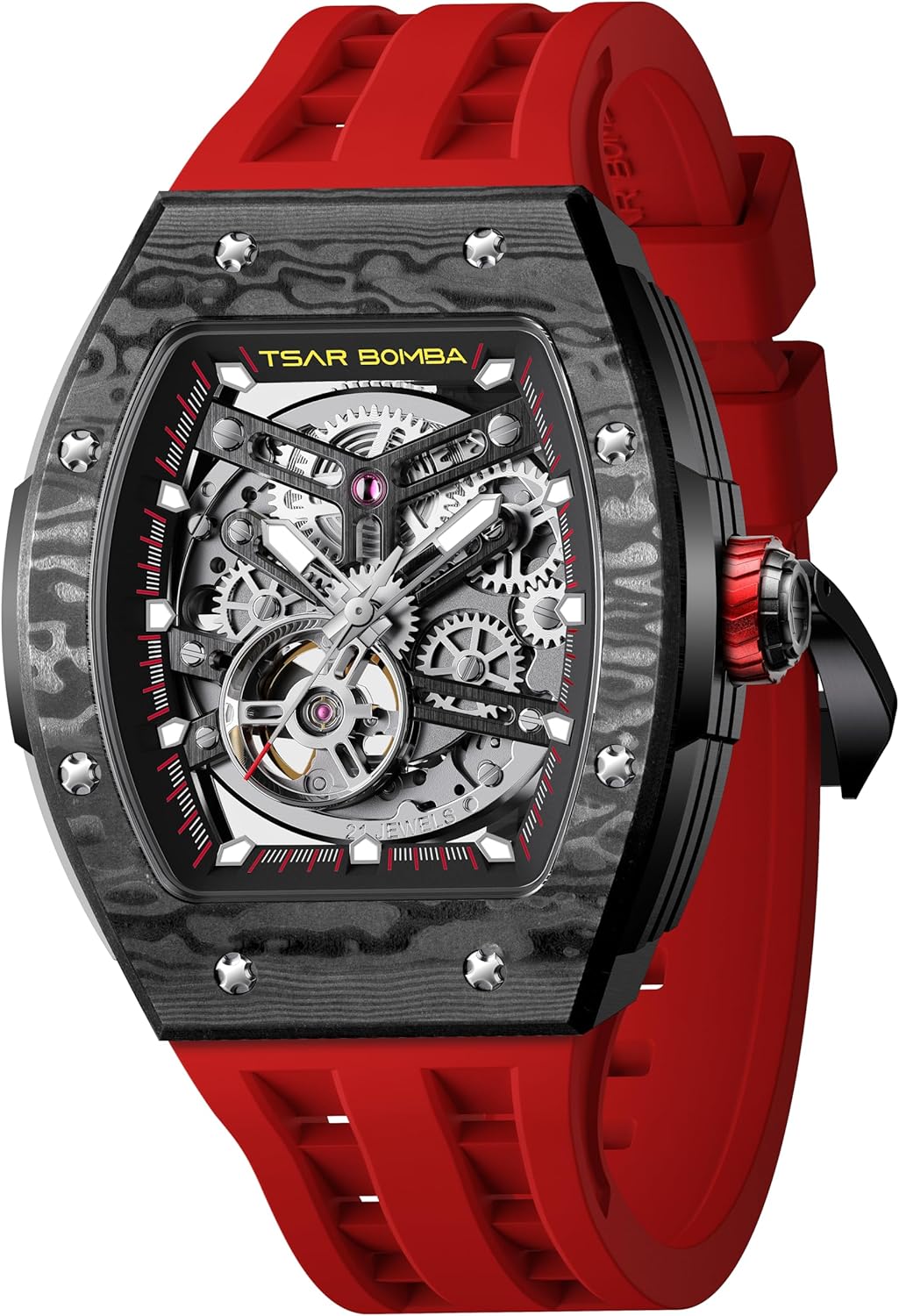 Detalle de Tsar Bomba Montre Automatique pour Homme – Étanchéité 50 m, mouvement 82S0, boîtier inox et verre saphir