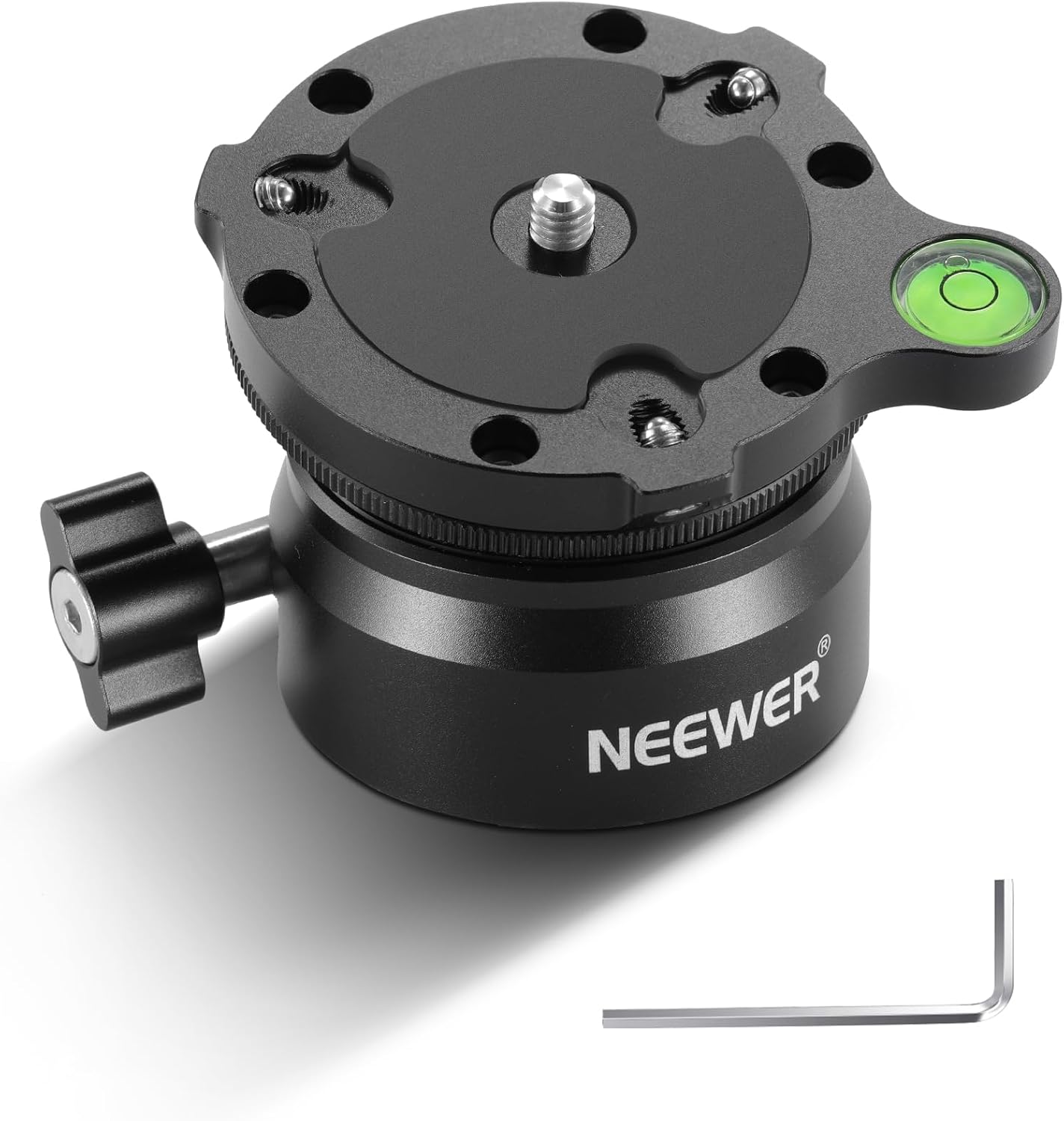 Detalle de NEEWER Tripod Leveling Base (⌀60mm) Camera Leveler with -15°/+15° tilt and bubble level