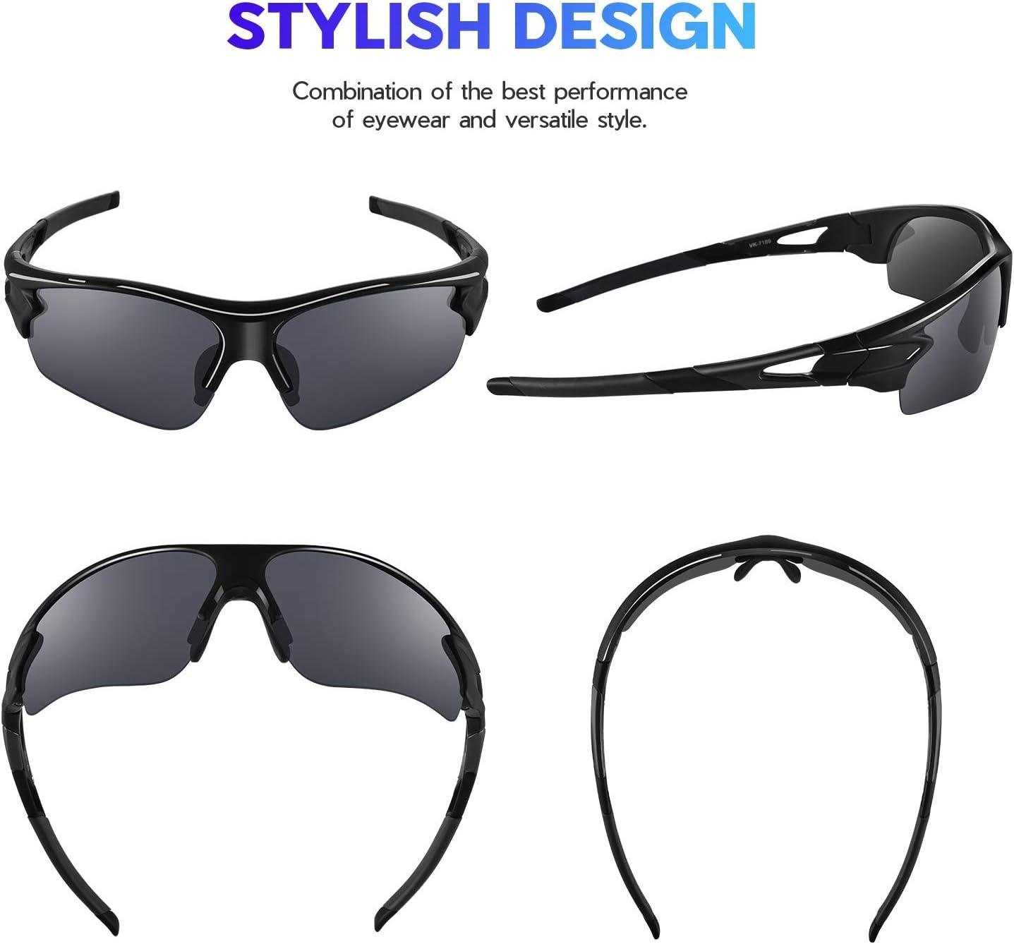 Detalle de BEACOOL Polarized Sports Sunglasses – UV400, TAC & PC, for Men, Women & Youth