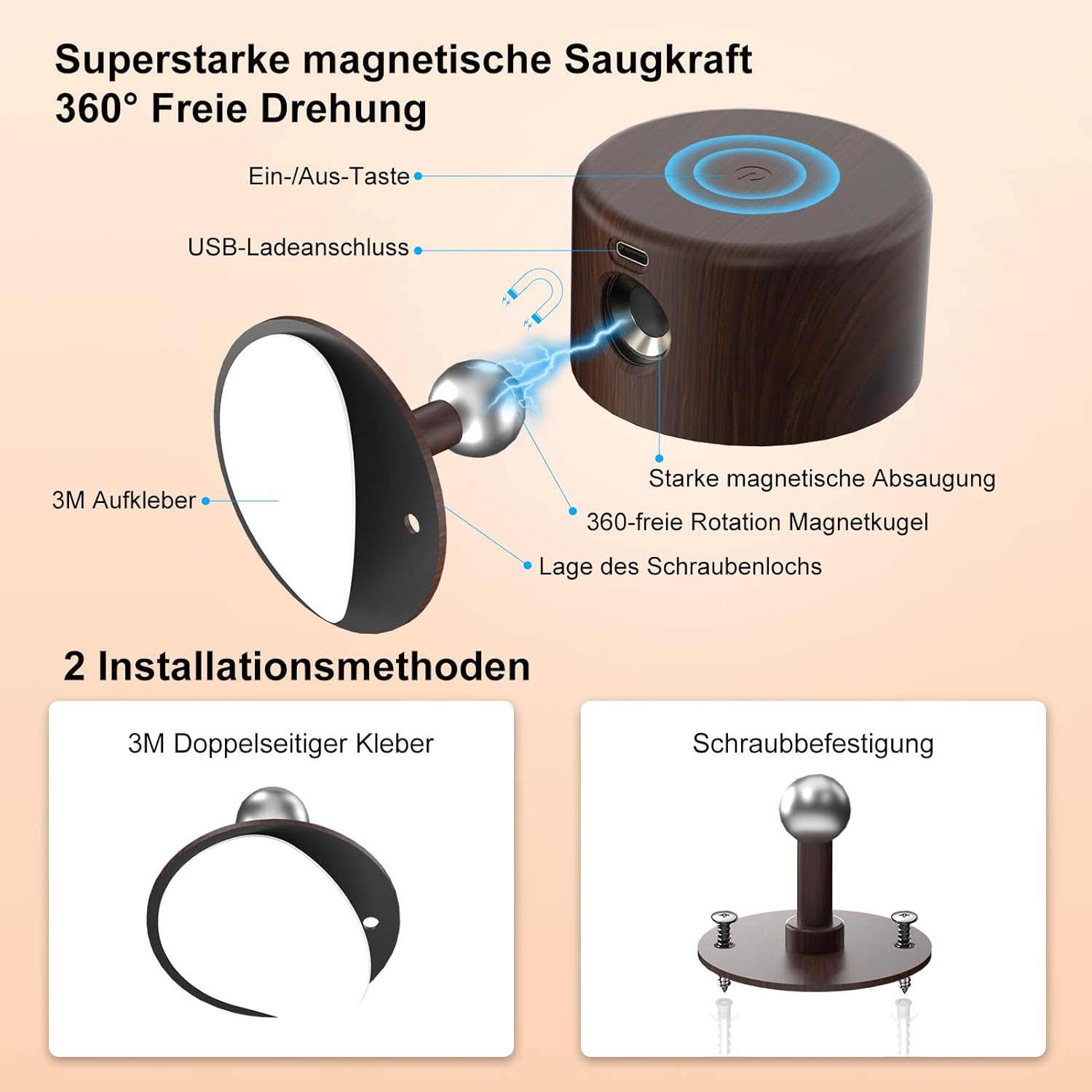 Thumbnail 2 de Amicool LED Wandleuchte 2 Stück