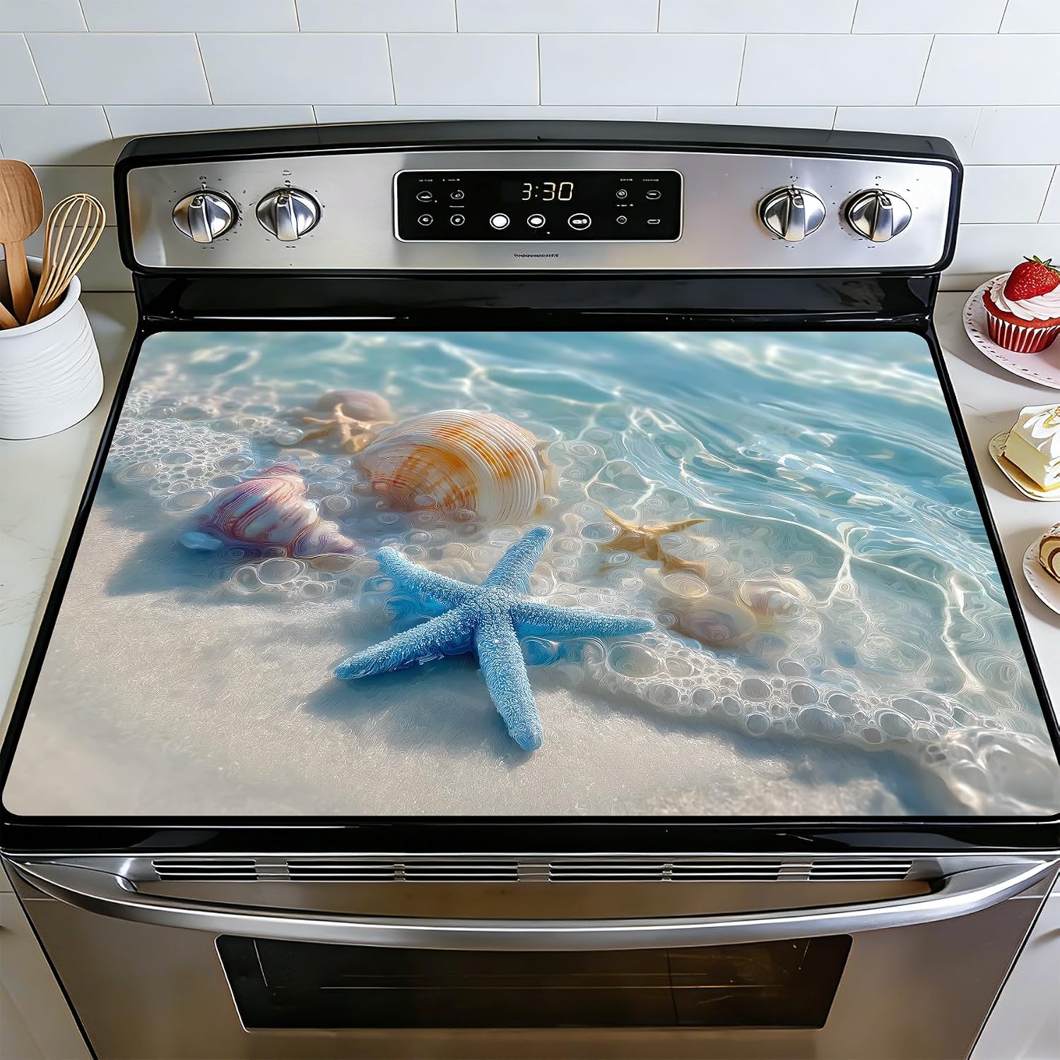 Detalle de BVBOX Electric Stove Top Cover Mat, 28.5 x 20.5 in