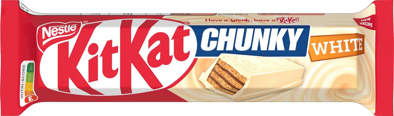 Detalle de KITKAT Chunky White Schokoriegel – Großpackung 24 x 40 g von Nestlé