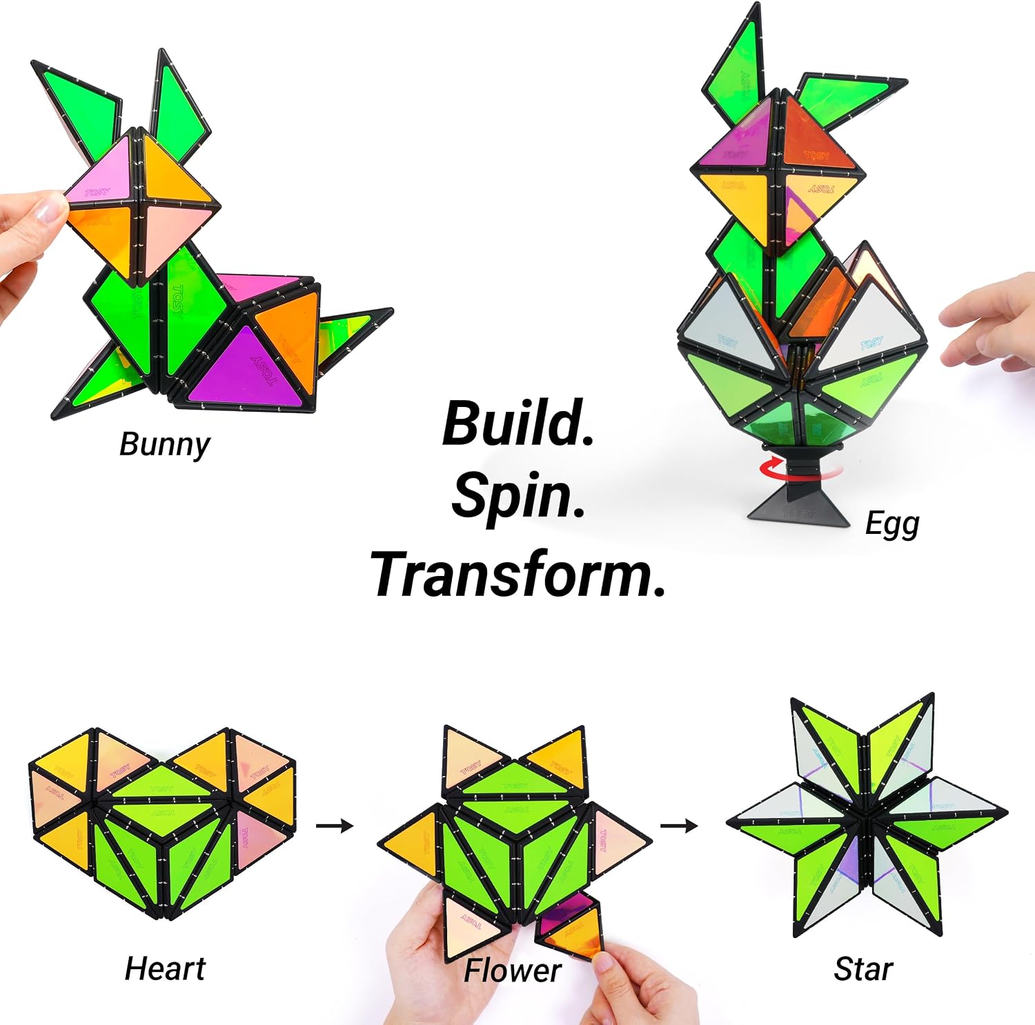 Detalle 2 de Magnet Pyramid 243 magnets cube STEM toy