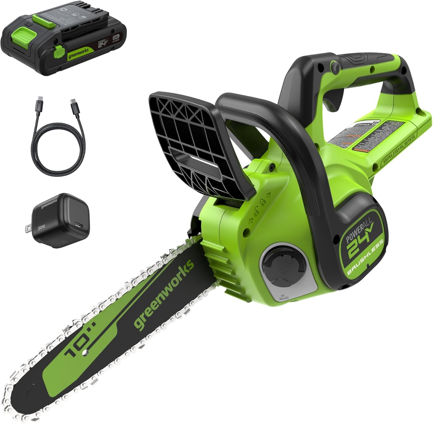 Greenworks Electric Chainsaw 10-Inch Bar