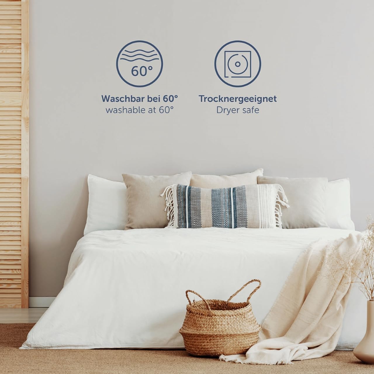 Thumbnail 6 de Blumtal® Basics Spannbettlaken Jersey 140x200 cm aus 100% Baumwolle (OEKO-TEX), weiß