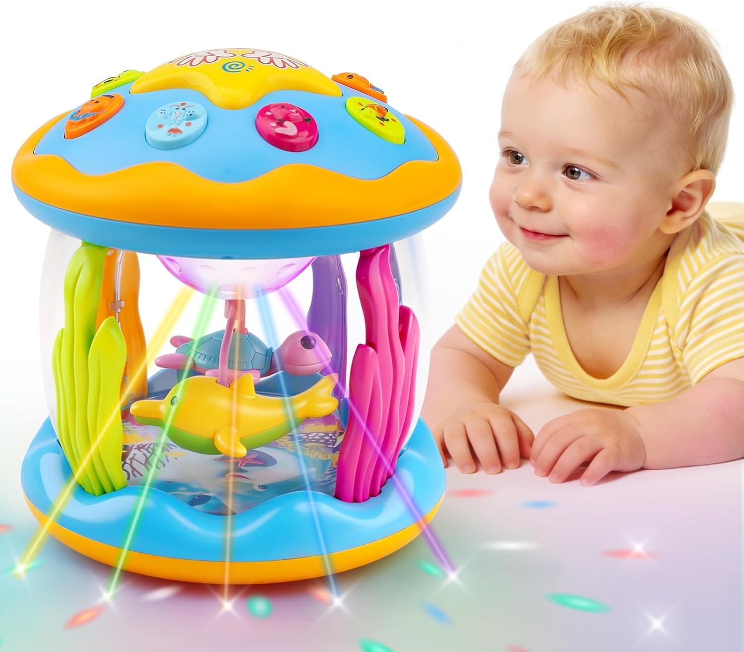 Thumbnail 6 de Baby Girl Toys Ocean Projector Rotating Musical Light-Up Tummy Time Toy (0–6 Months)