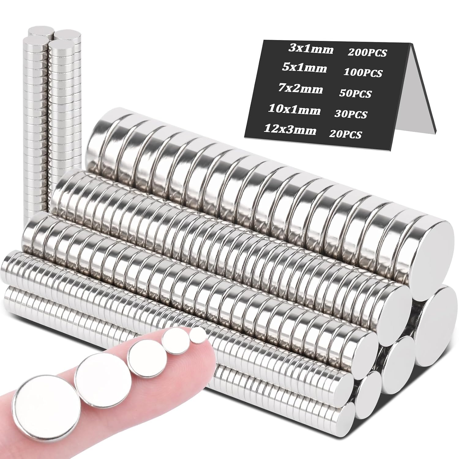 Detalle de MIN CI Small Neodymium Magnets 330-pack for crafts 🧲