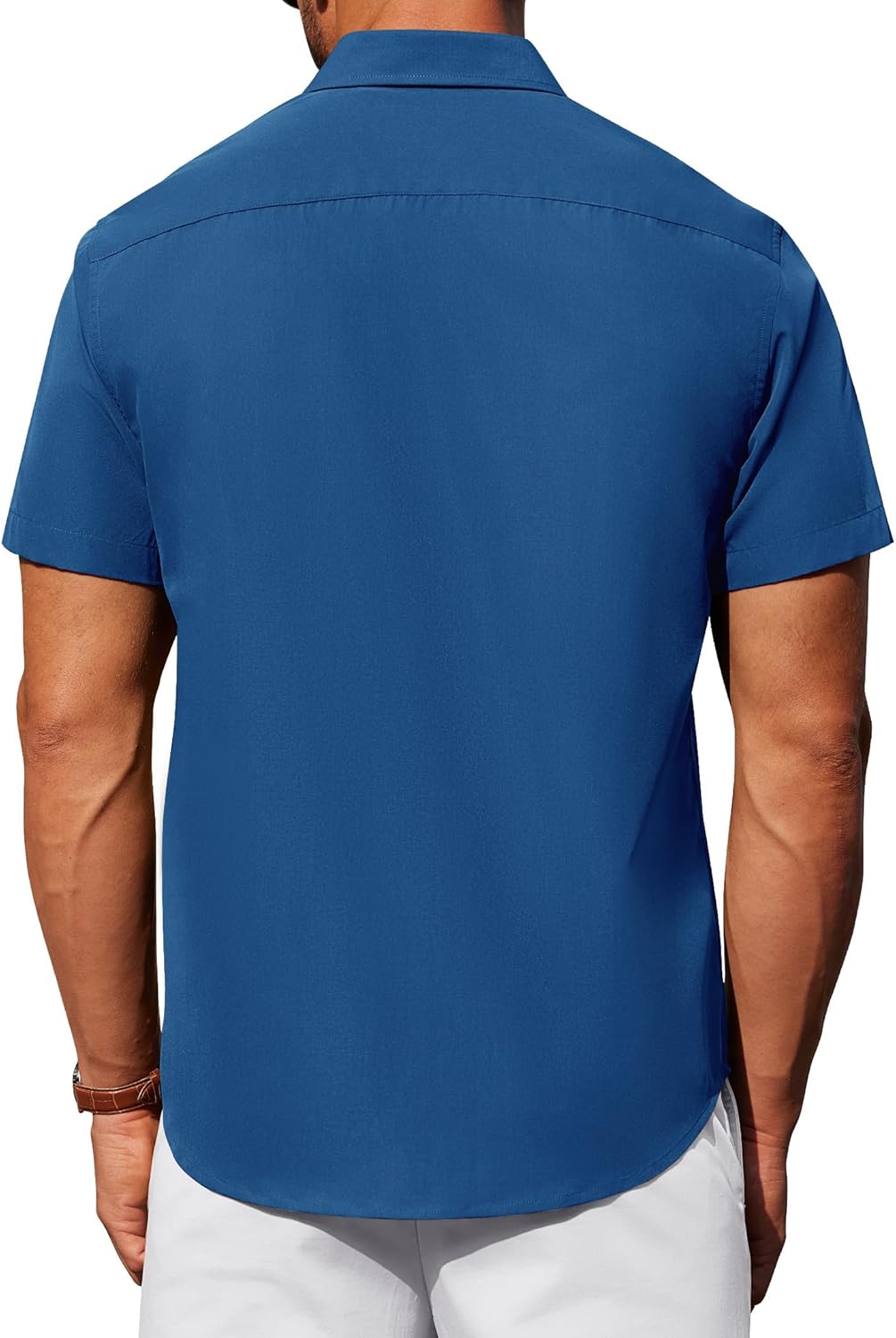 Thumbnail 3 de Alimens & Gentle Men’s Short Sleeve Wrinkle-Free Button-Down Dress Shirt (Untucked)