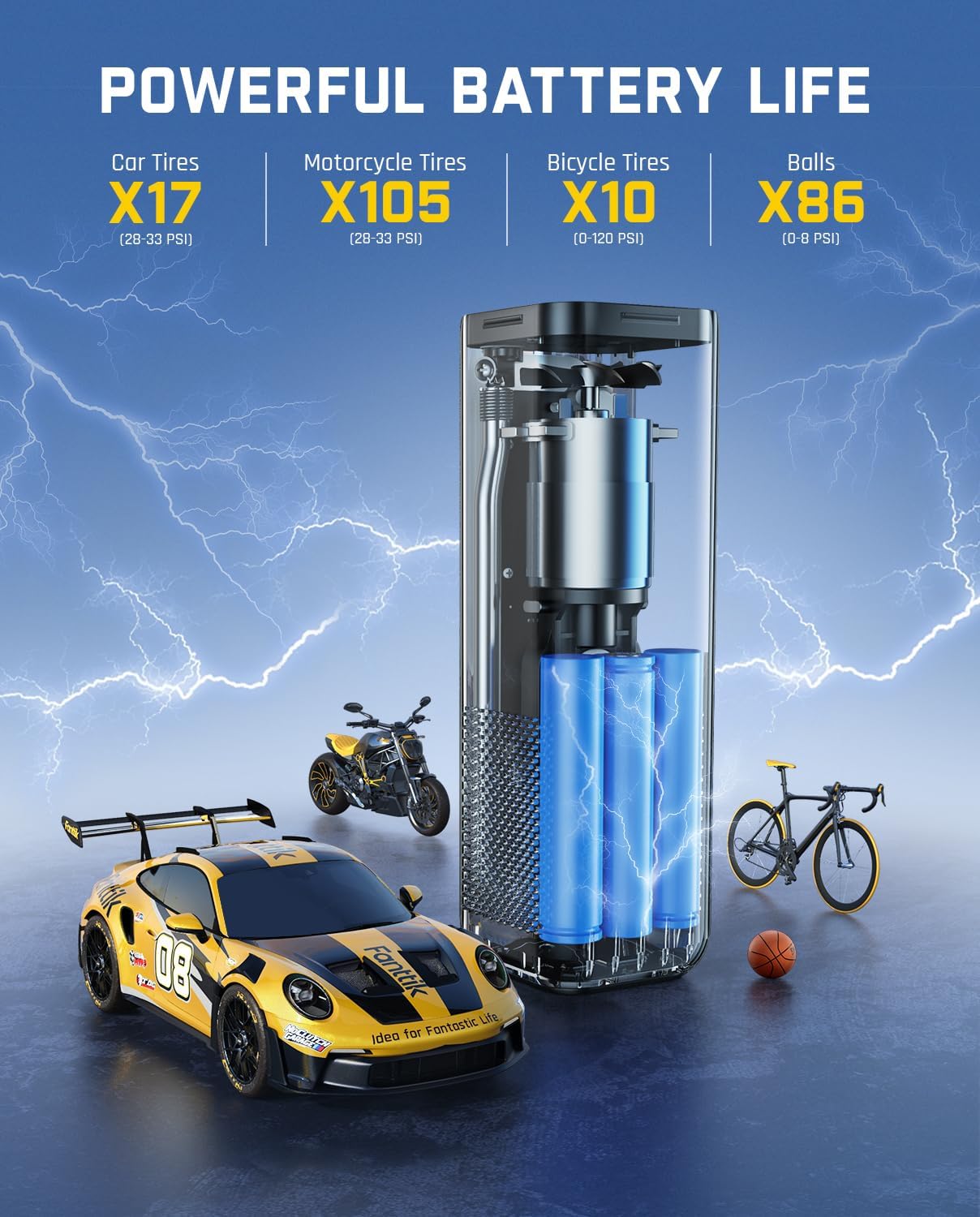Thumbnail 2 de Fanttik X8 APEX 150 PSI Tire Inflator