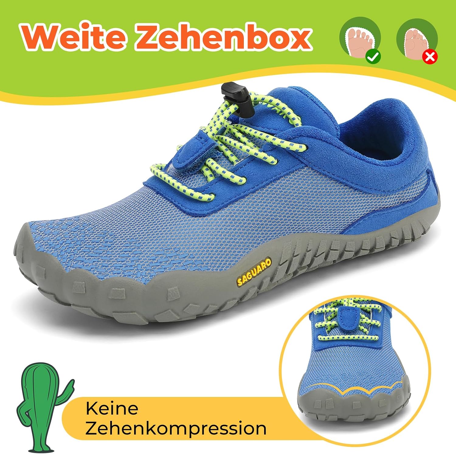 Detalle 2 de SAGUARO Barfußschuhe Kinder Schnell trocknend 24-36