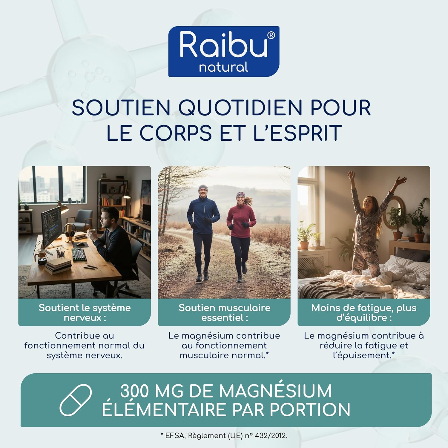 Thumbnail 1 de Magnésium Bisglycinate – 240 gélules (300 mg de magnésium élémentaire par portion) pour stress & fatigue