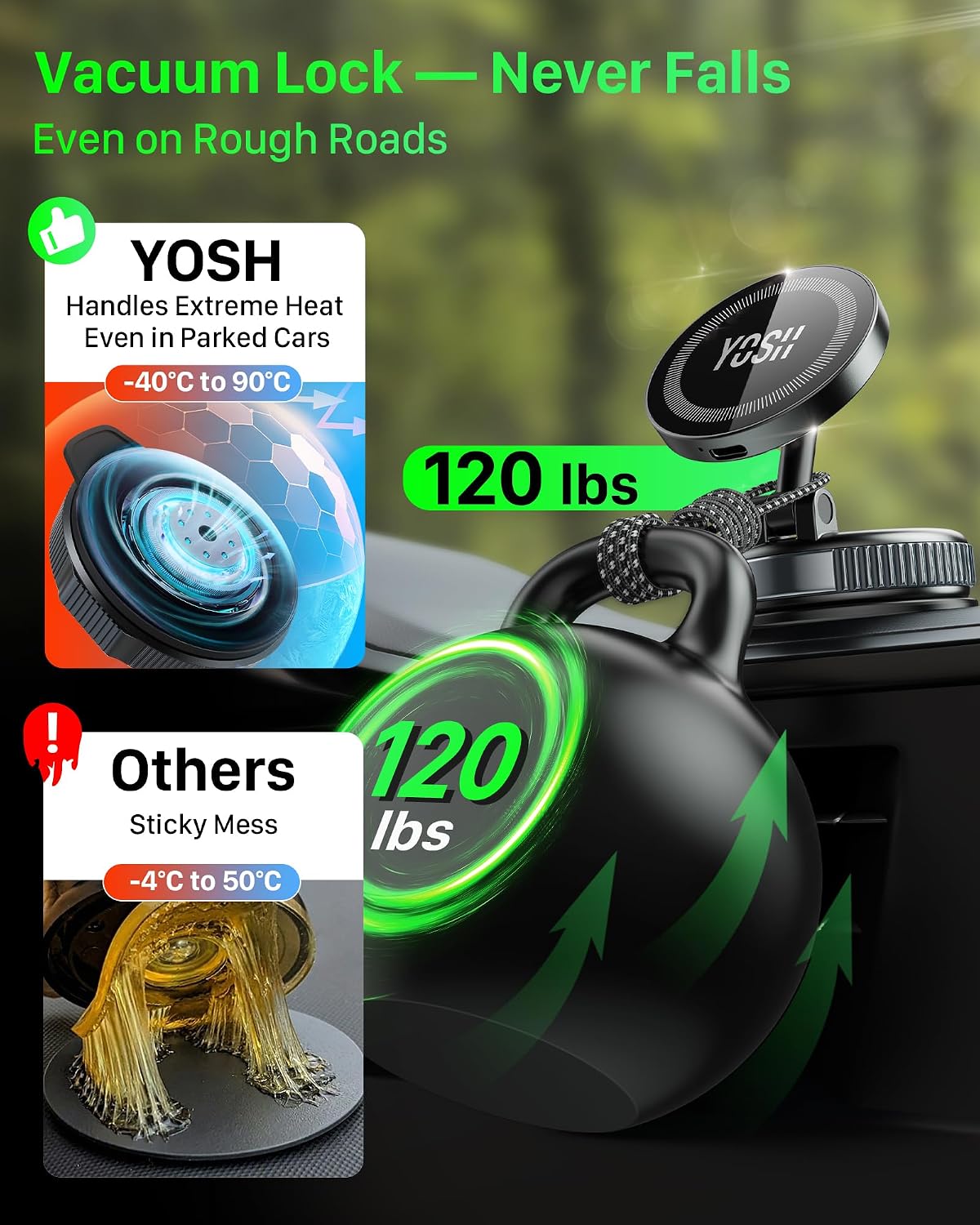 Thumbnail 5 de YOSH Magsafe Car Mount Charger 15W