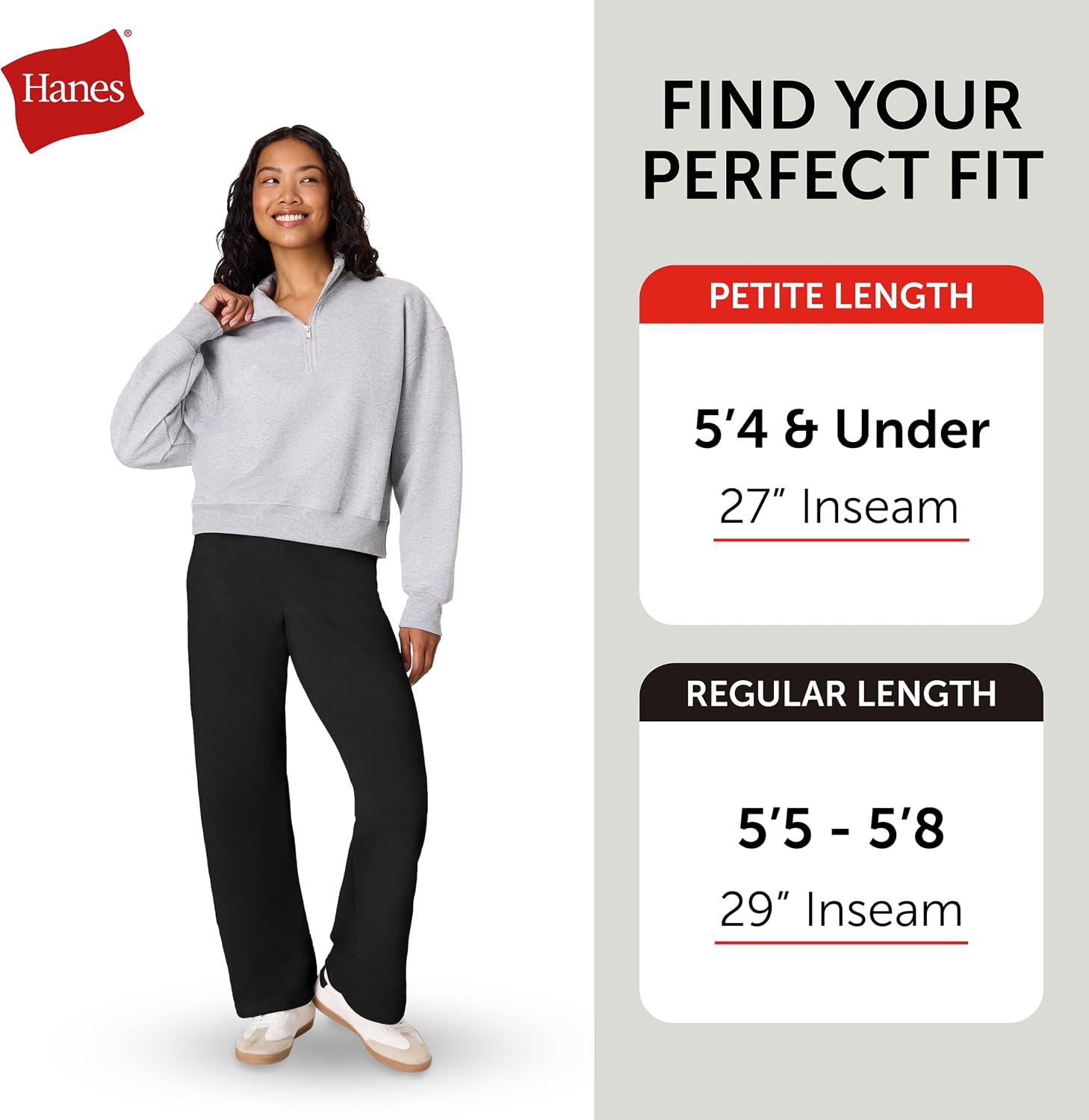 Thumbnail 4 de Hanes EcoSmart O4634 Women's Open-Bottom Fleece Sweatpants