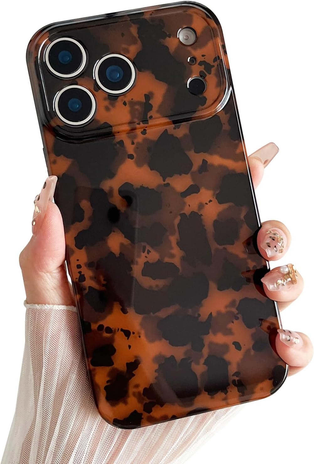 Detalle de CHEDEMK iPhone 17 Pro Max Case, Soft TPU Tortoiseshell Leopard Print