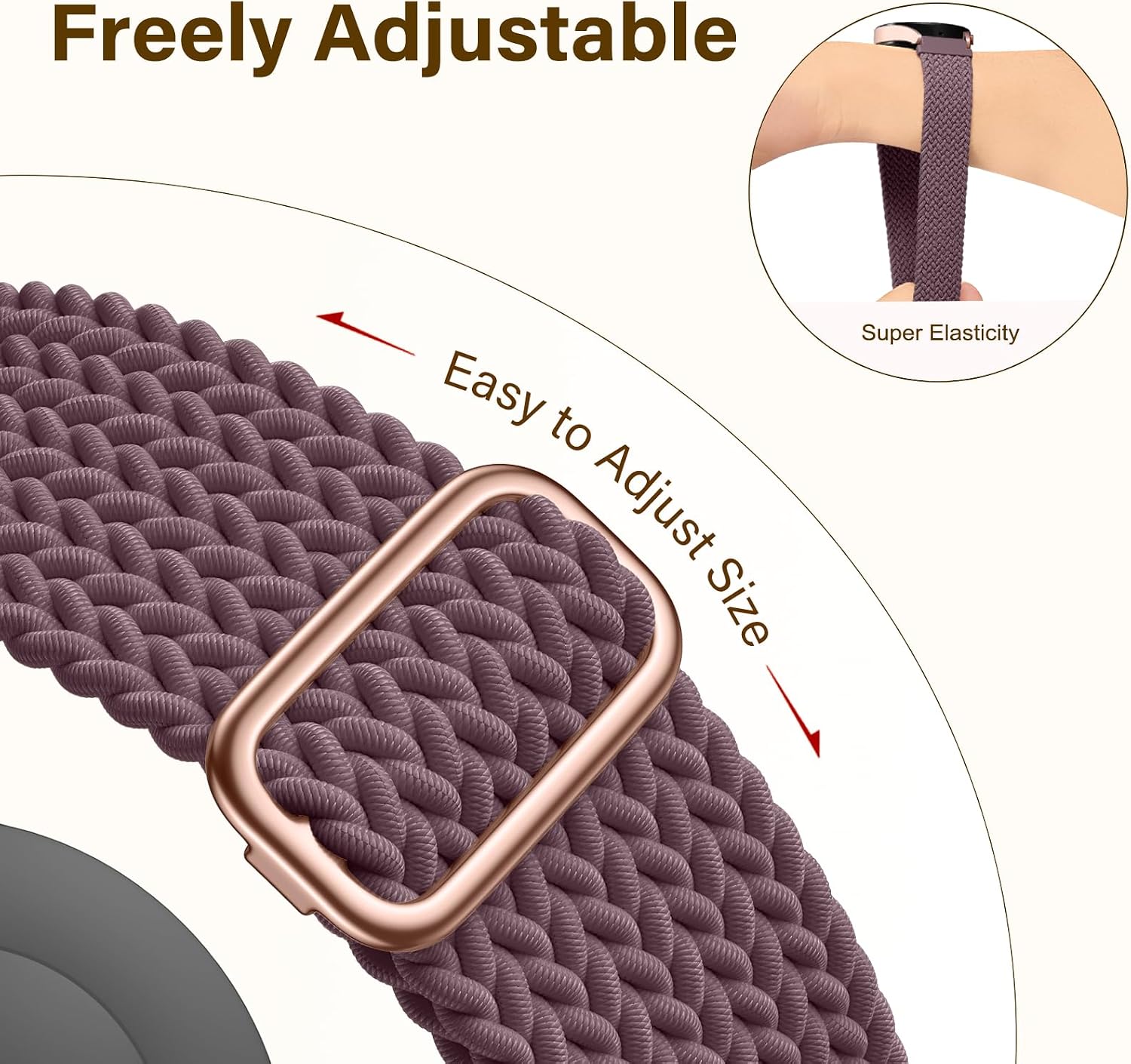 Thumbnail 3 de Epova braided 20mm watch straps for Garmin Vivoactive/Forerunner and compatible 20mm bands