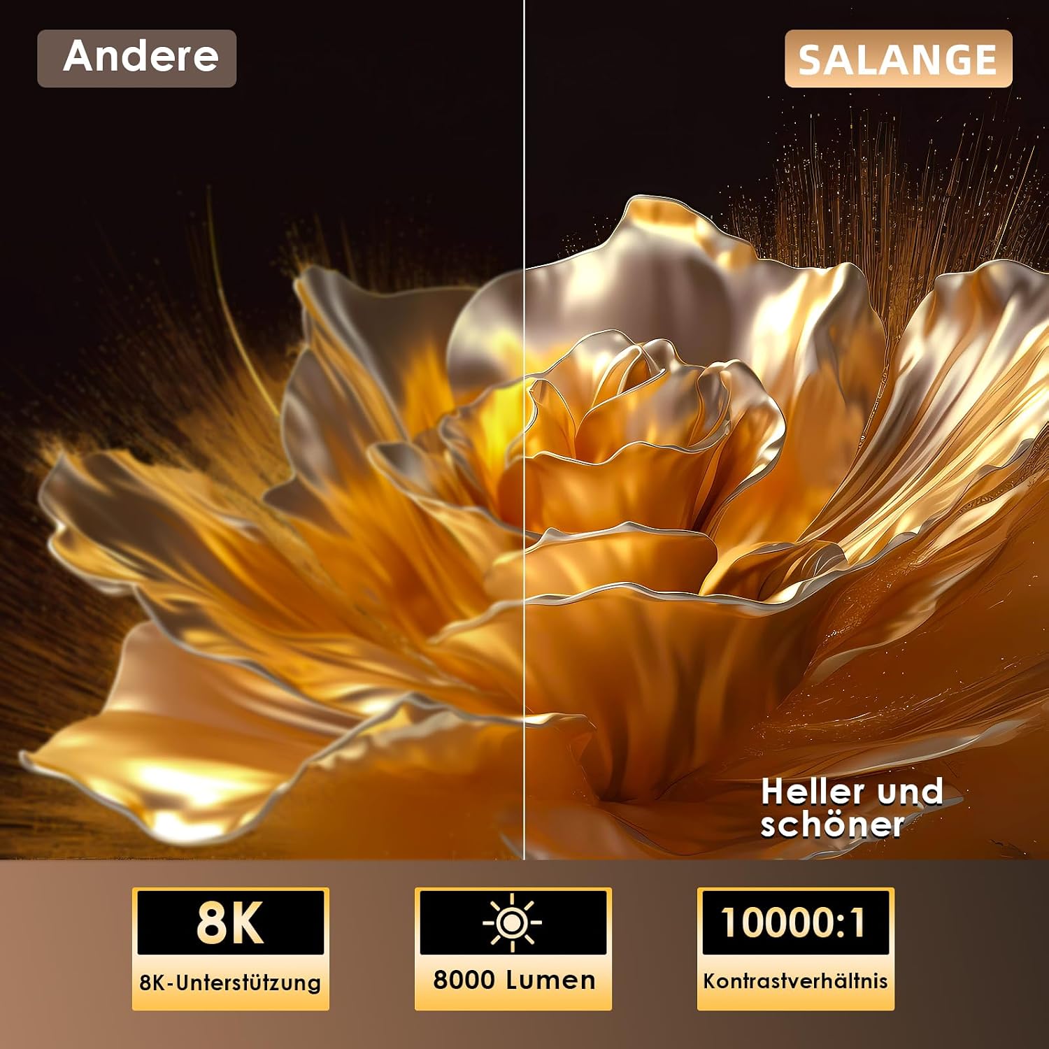 Detalle 2 de Salange Mini Beamer 2026 mit Android, 4K