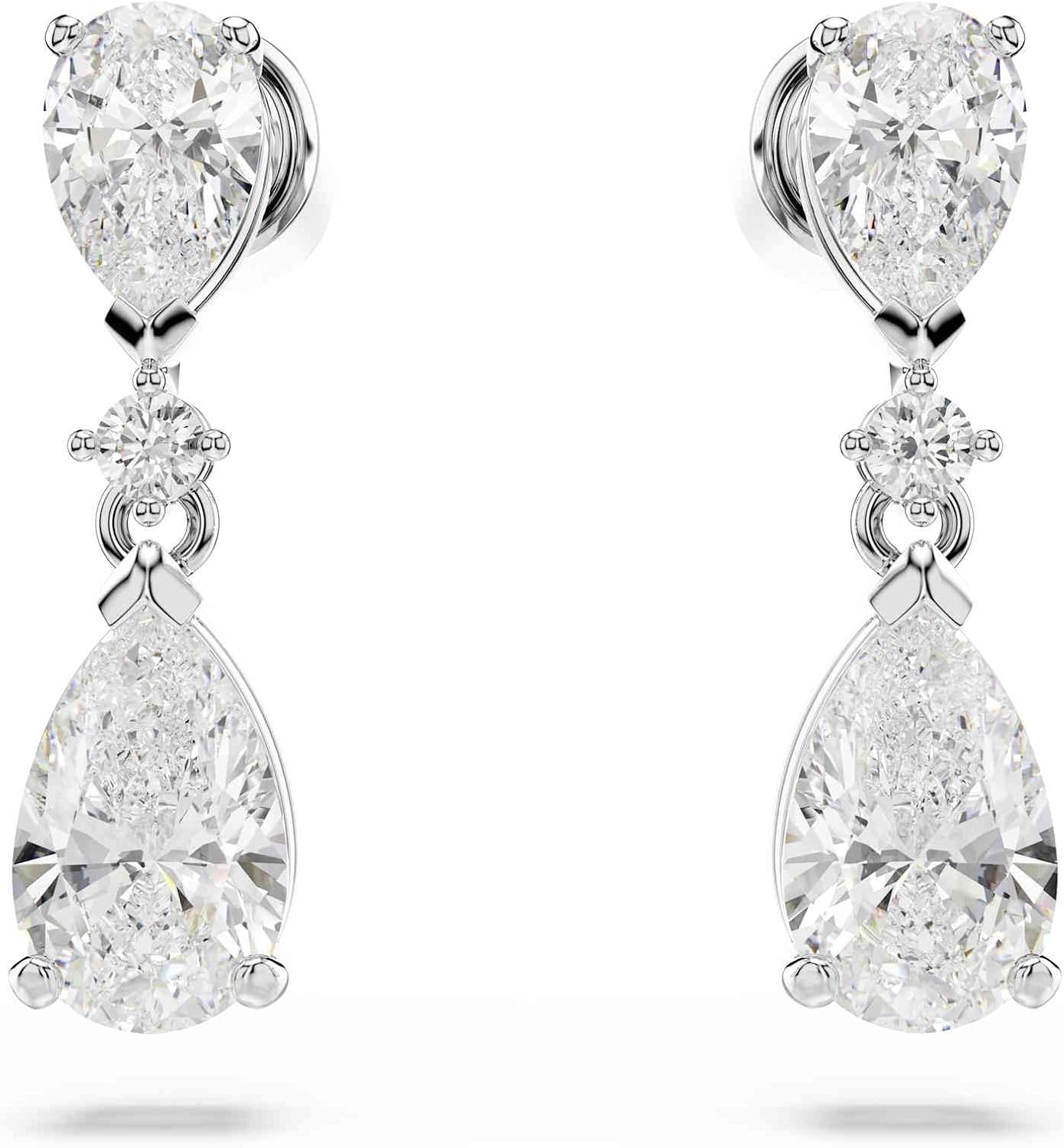 Thumbnail 5 de Swarovski Mesmera Set: Rhodiniert Halskette und Ohrringe mit Strahlenden Swarovski Kristallen
