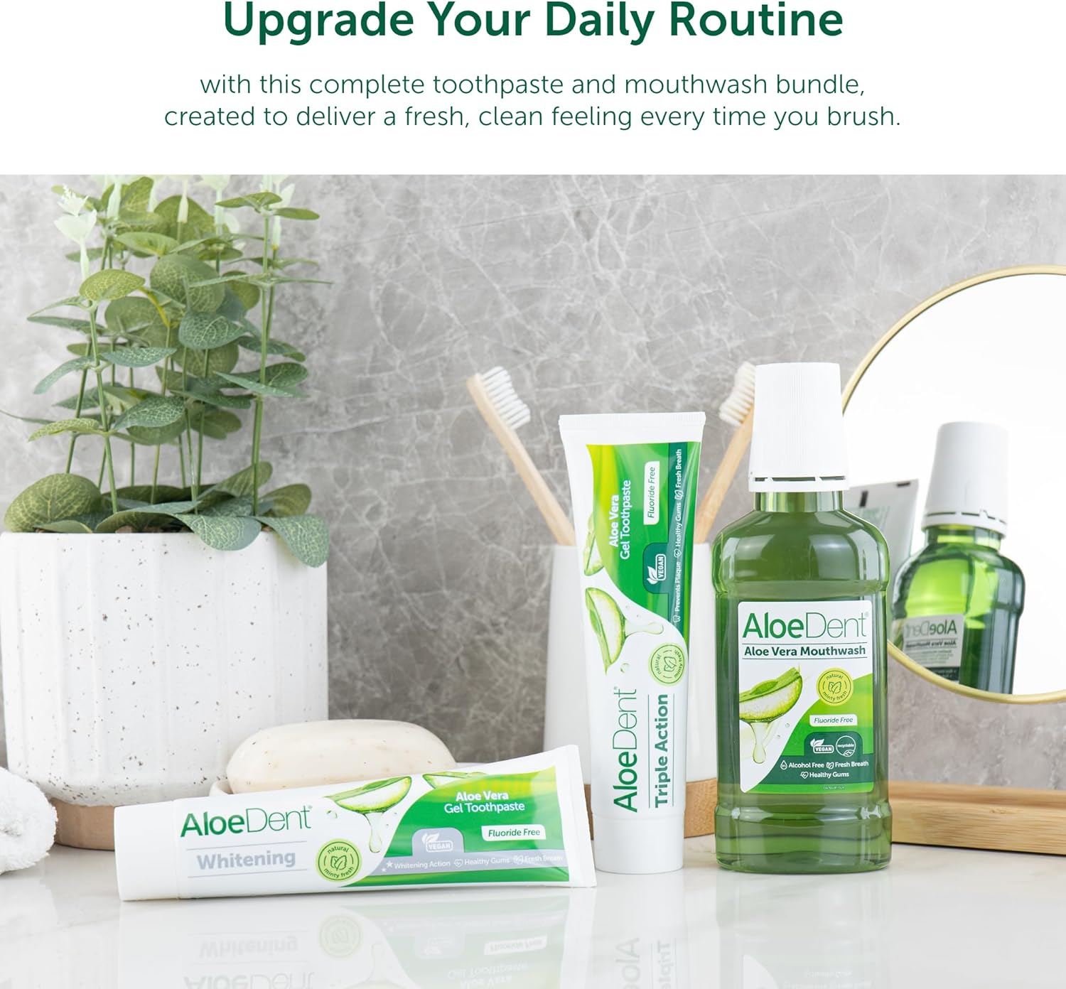 Detalle de Aloe Dent Sensitive Aloe Vera Gel Toothpaste — Fluoride‑Free, SLS‑Free, for Sensitive Gums