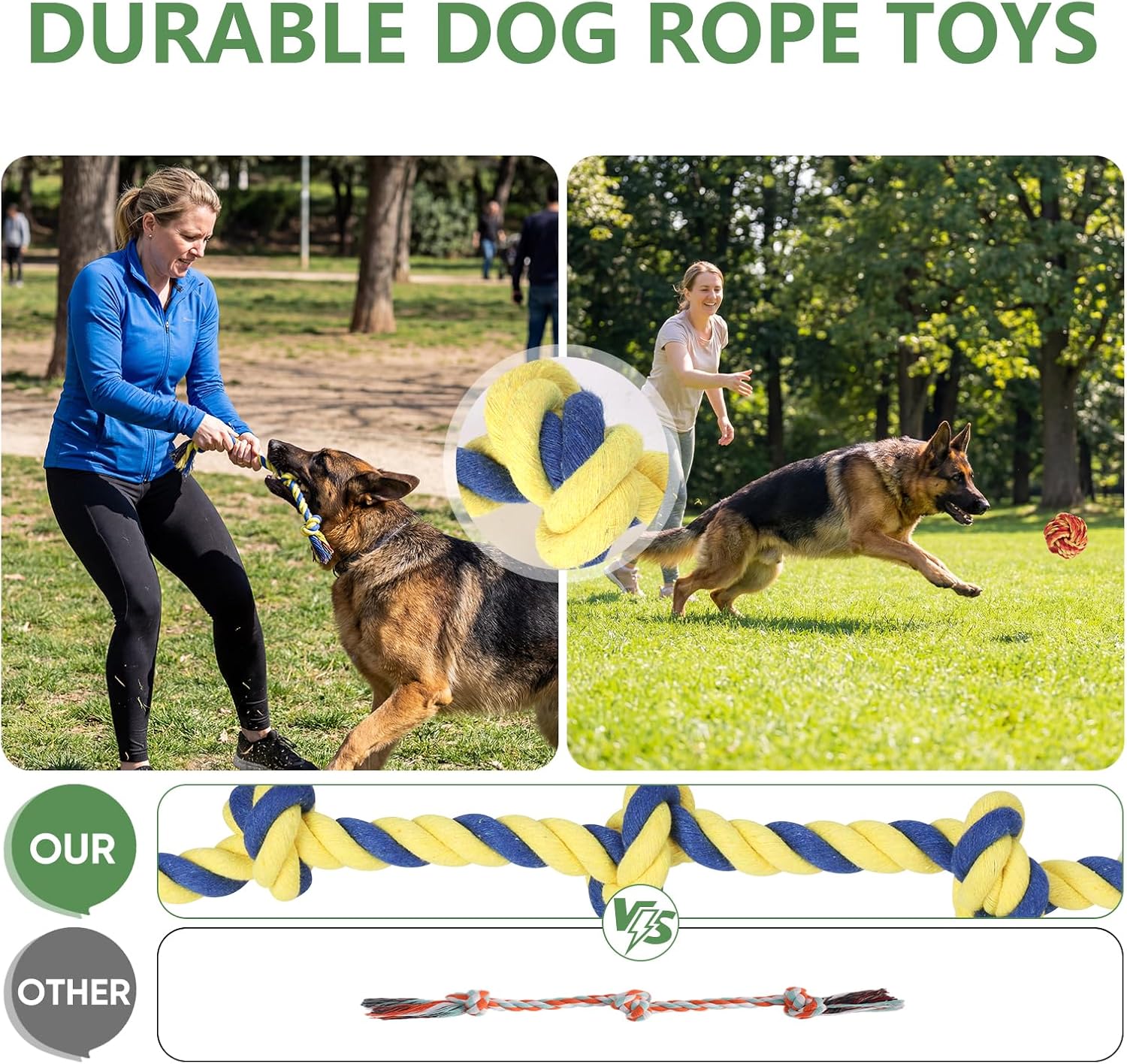 Detalle de Aitmexcn 10 Pack Rope Toys for Small and Medium Dogs