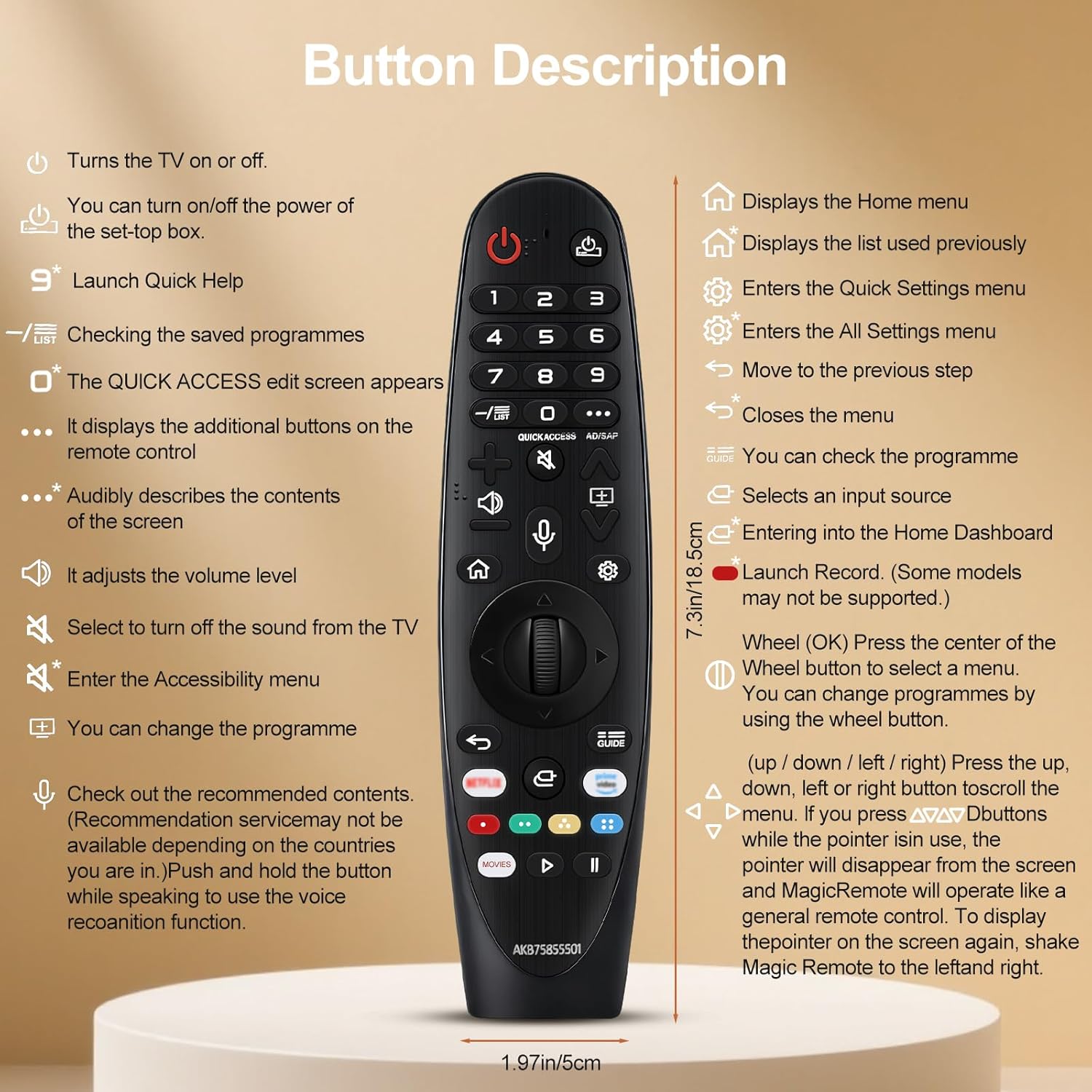 Thumbnail 1 de LG Magic Remote Replacement for 2019–2024 TVs