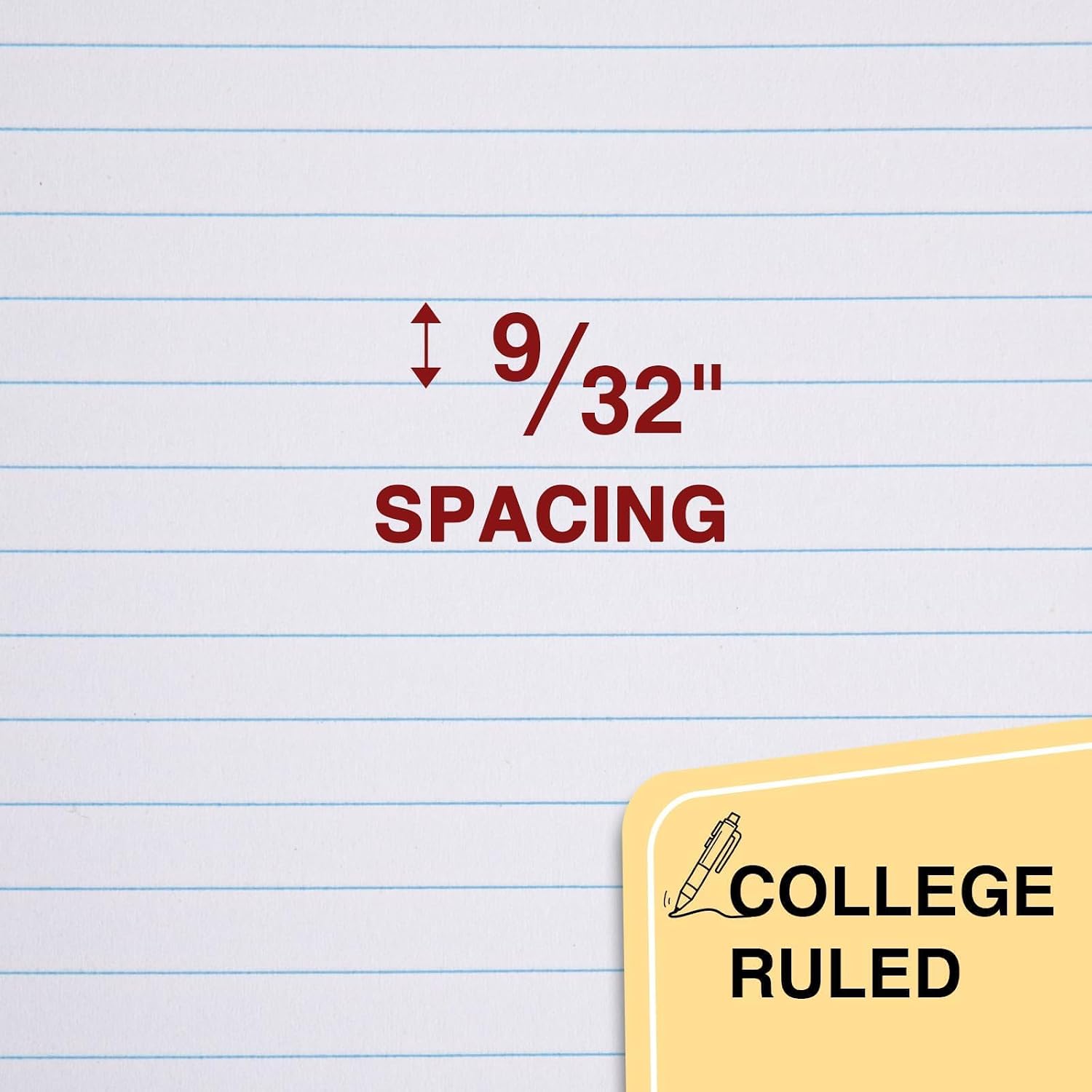Detalle de Oucaru 6-Pack Composition Notebooks, College Ruled, 70 Sheets Each