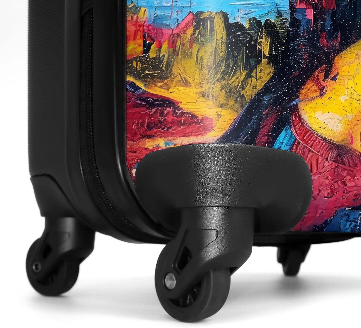 Thumbnail 5 de Valigia da cabina NoBoringSuitcases.com Mona Lisa in blu, 55x40x20 cm