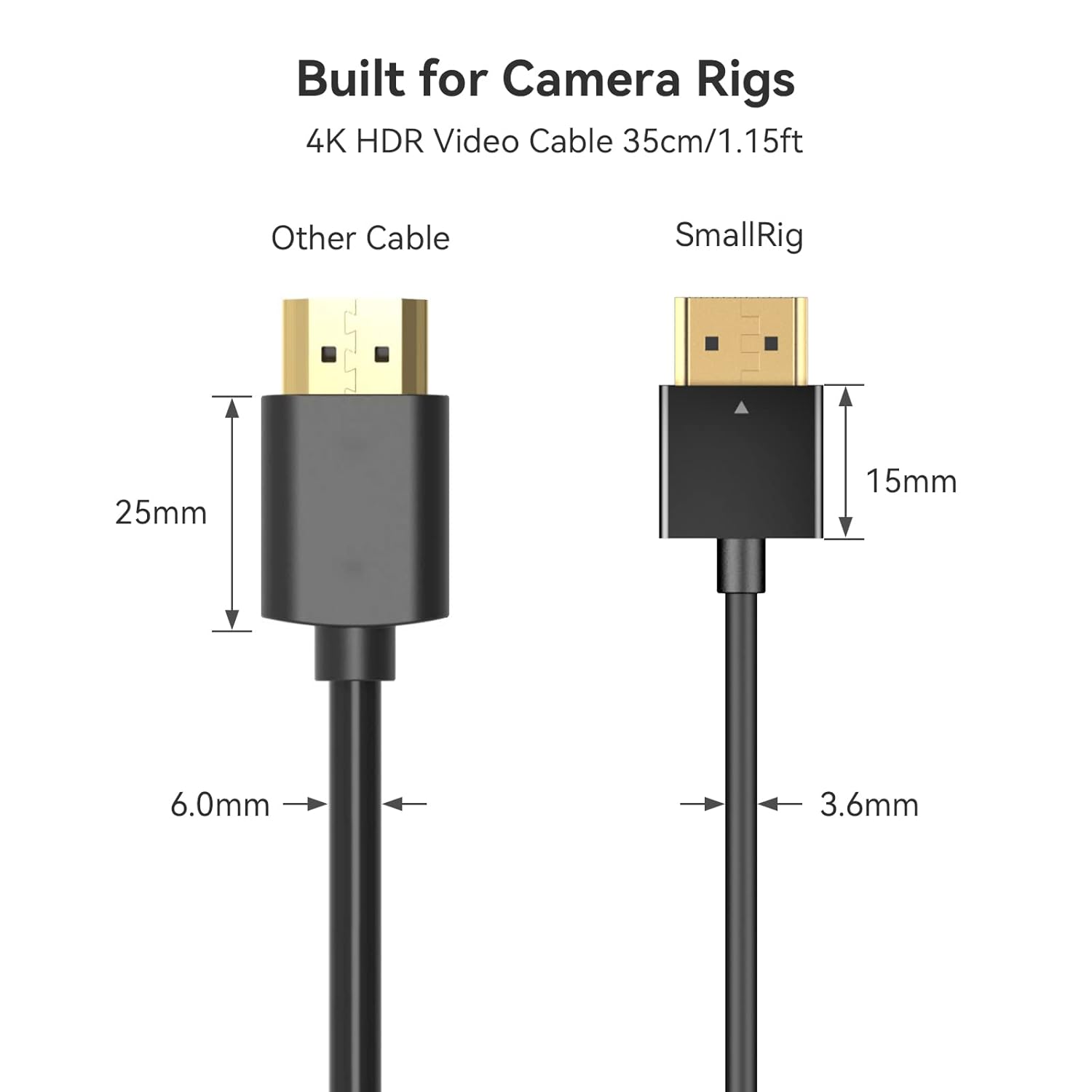 Thumbnail 2 de SMALLRIG 2956 Câble HDMI 4K 35 cm