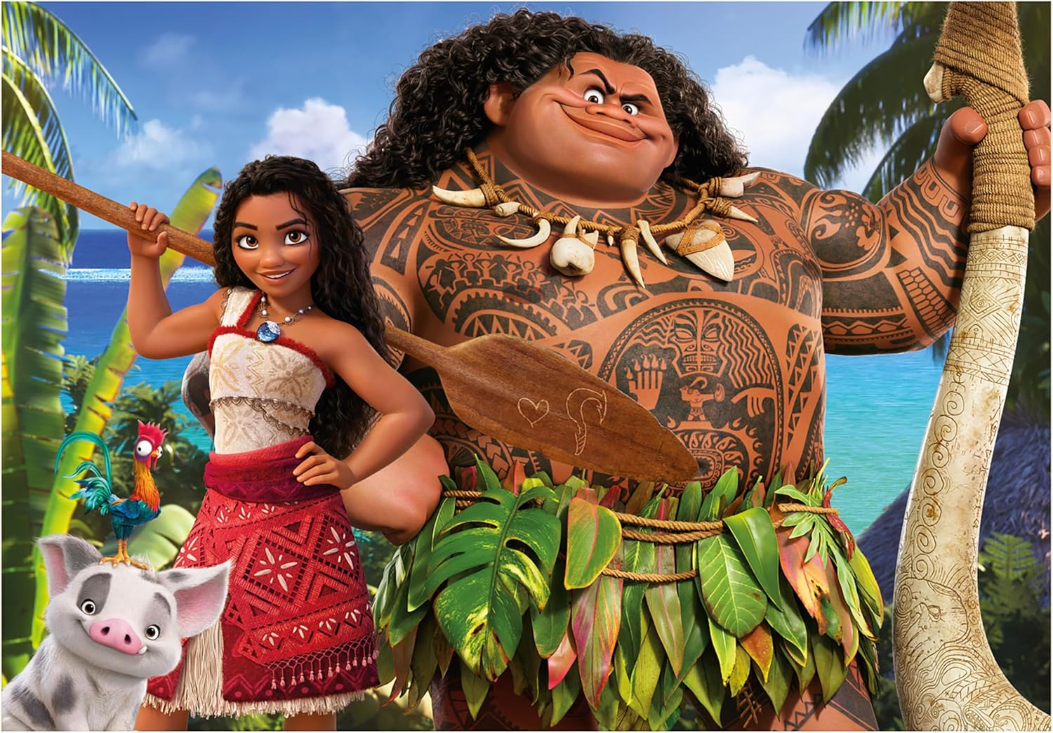 Thumbnail 3 de Lot de 4 puzzles progressifs Educa (50 à 150 pièces) avec images de Moana 2