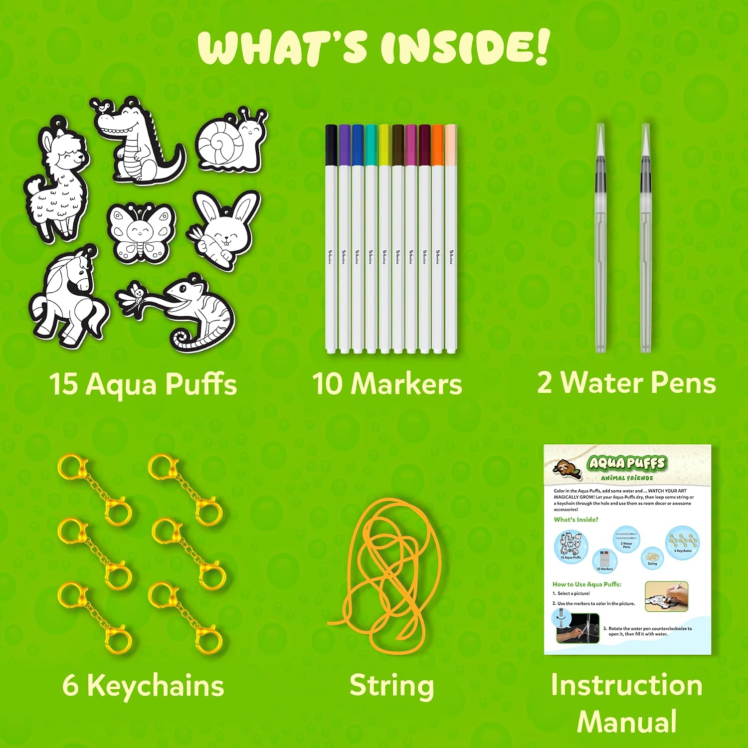 Thumbnail 5 de Skillmatics Aqua Puffs Animals: Magical Water-Activated Puff Art for Kids