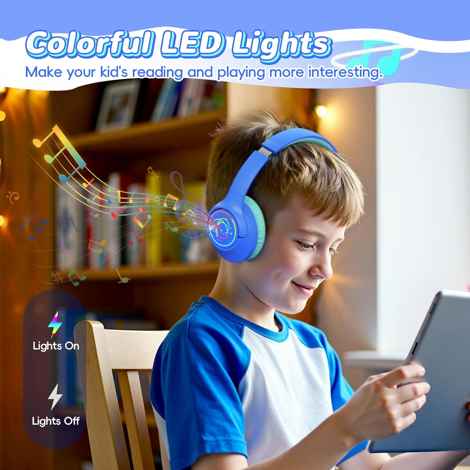 Detalle de Kids Bluetooth Headphones 85H Playtime