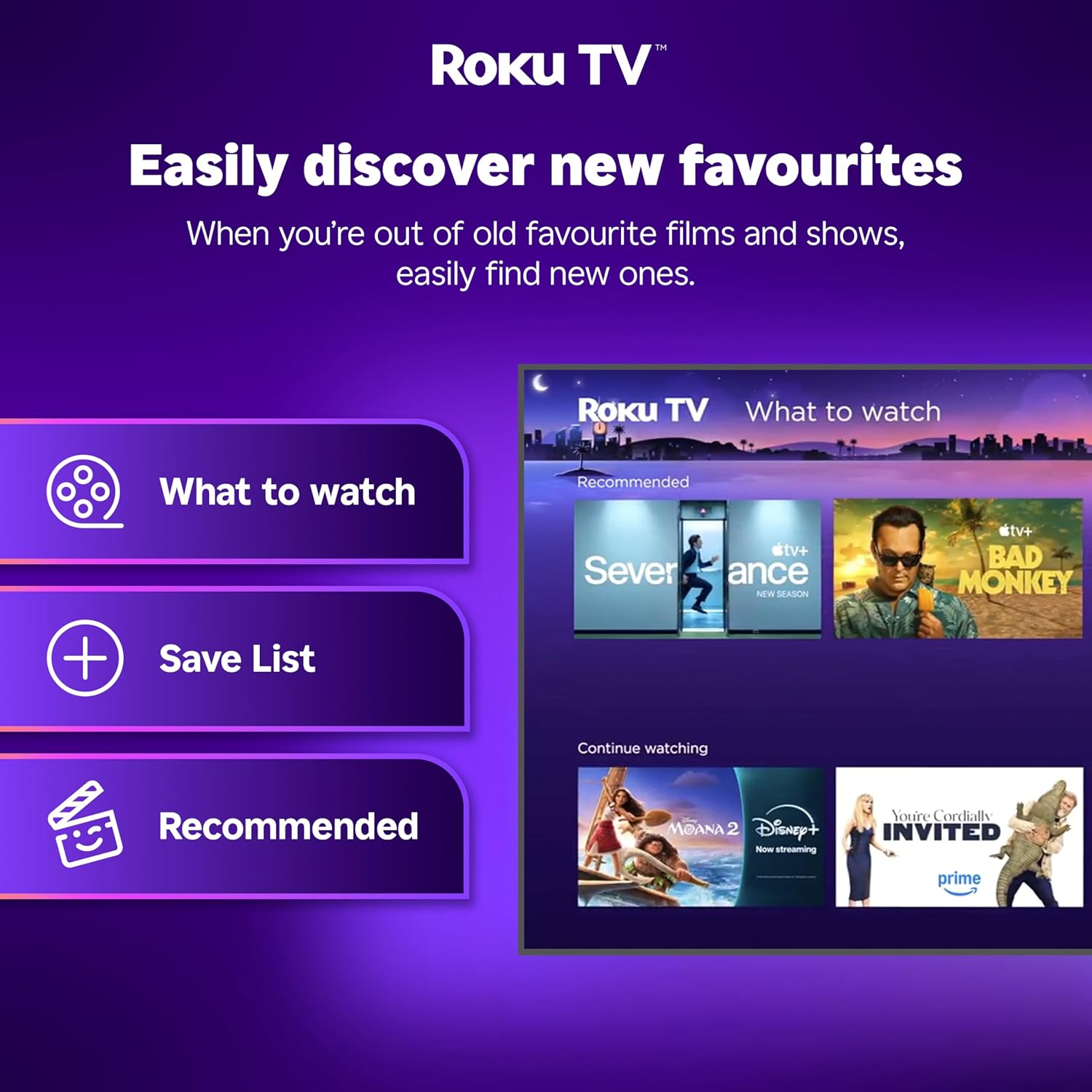 Thumbnail 2 de Aurzen Roku TV Smart Projector: Built-in Roku, 1080p for Bedroom and Beyond