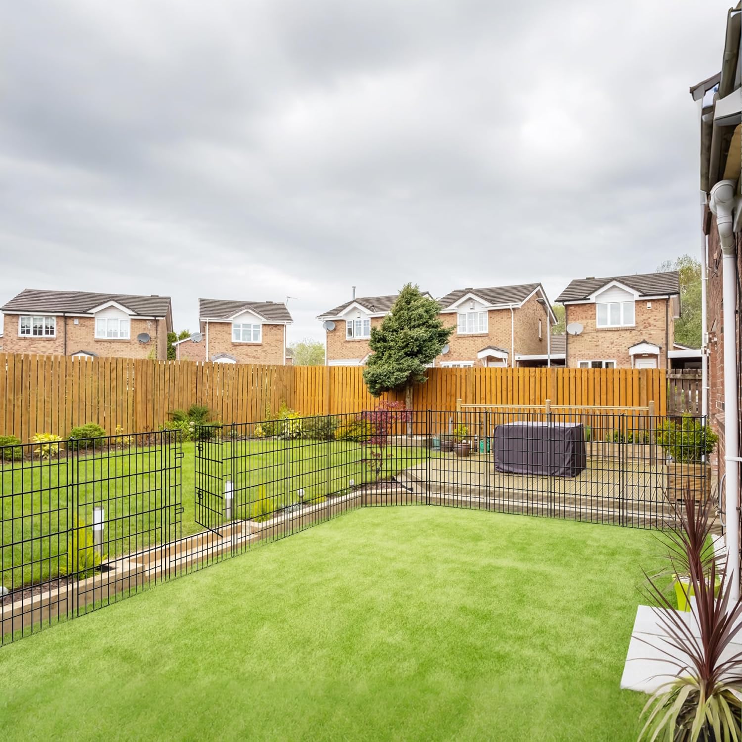 Thumbnail 6 de ARIFARO Dekorativer Gartenzaun 5-Paneel mit Tor – 3,5 m Gesamtlänge, 101 x 71 cm pro Panel