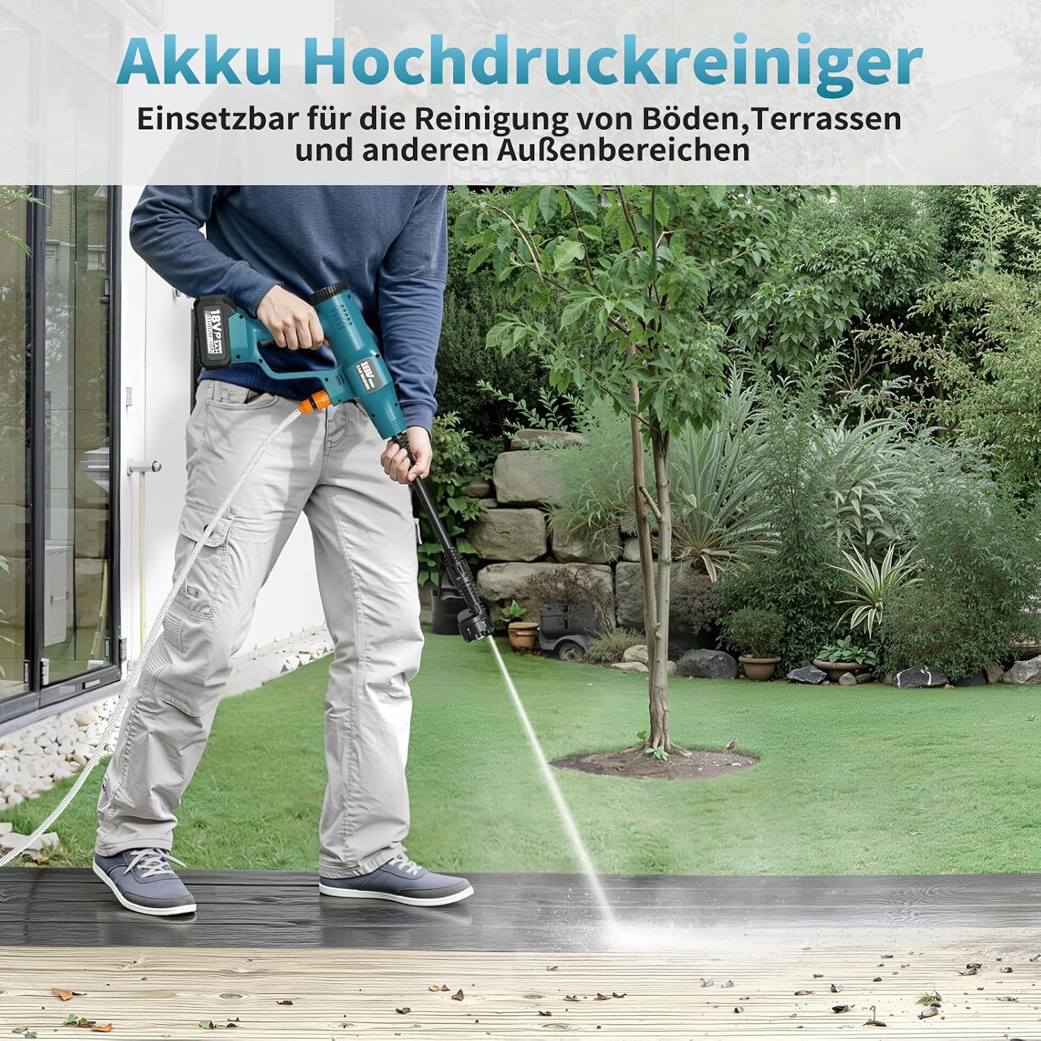 Detalle 2 de Akku-Druckreinigerpistole Makita 18V 60 Bar