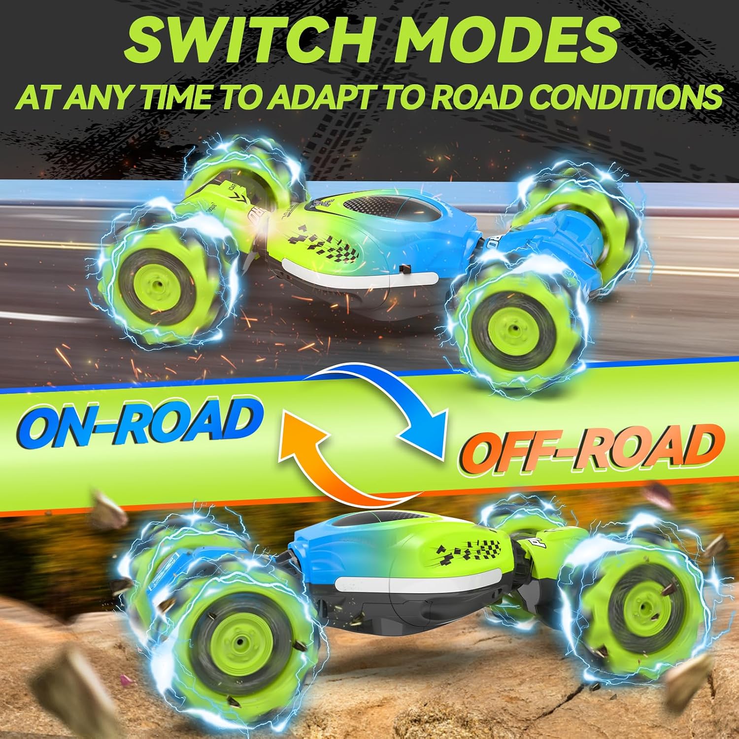 Detalle de Dysaim Gesture RC Car: Hand-Controlled Stunt Car for 6–12 Year Olds
