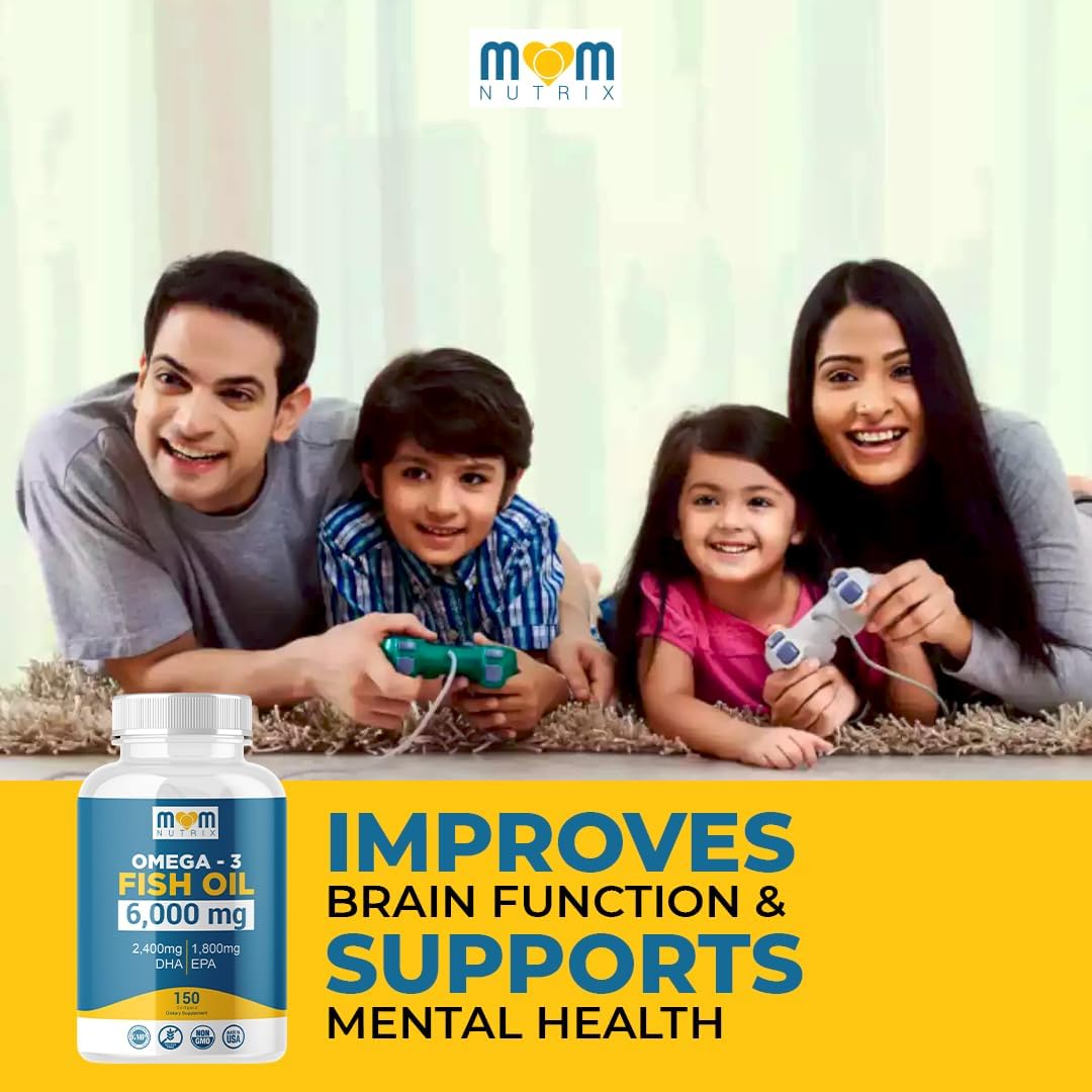 Thumbnail 4 de MOM NUTRIX Omega 3 Fish Oil Softgels, Wild-Caught, Triglyceride Form, 150 Count