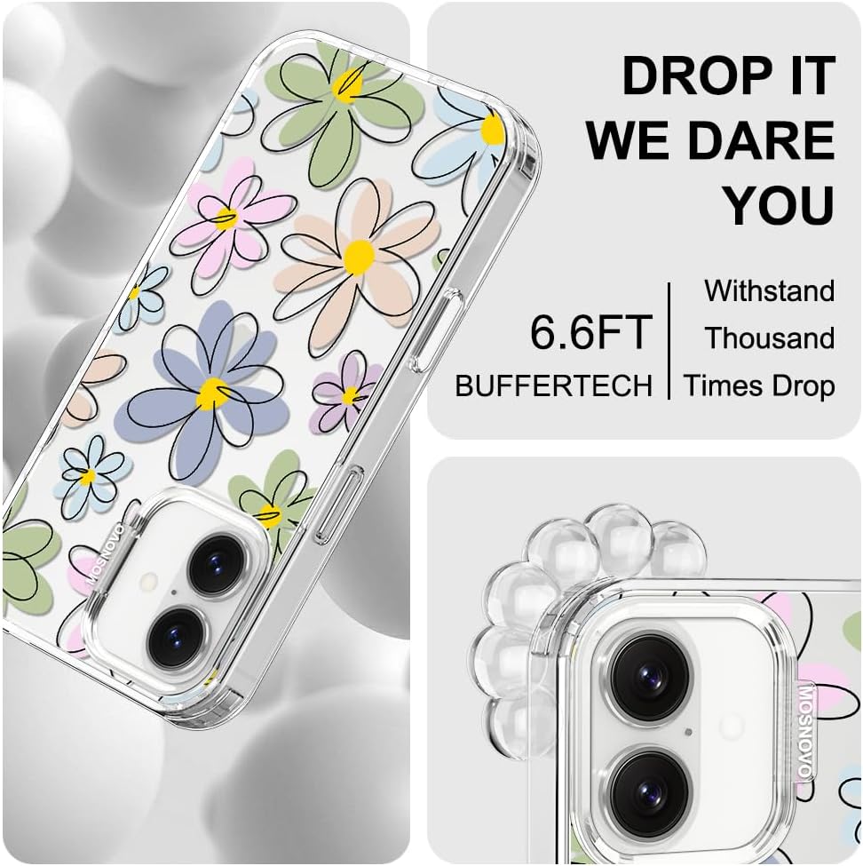 Thumbnail 4 de MOSNOVO iPhone 17 Case (Clear) with Buffertech shock absorption and camera control